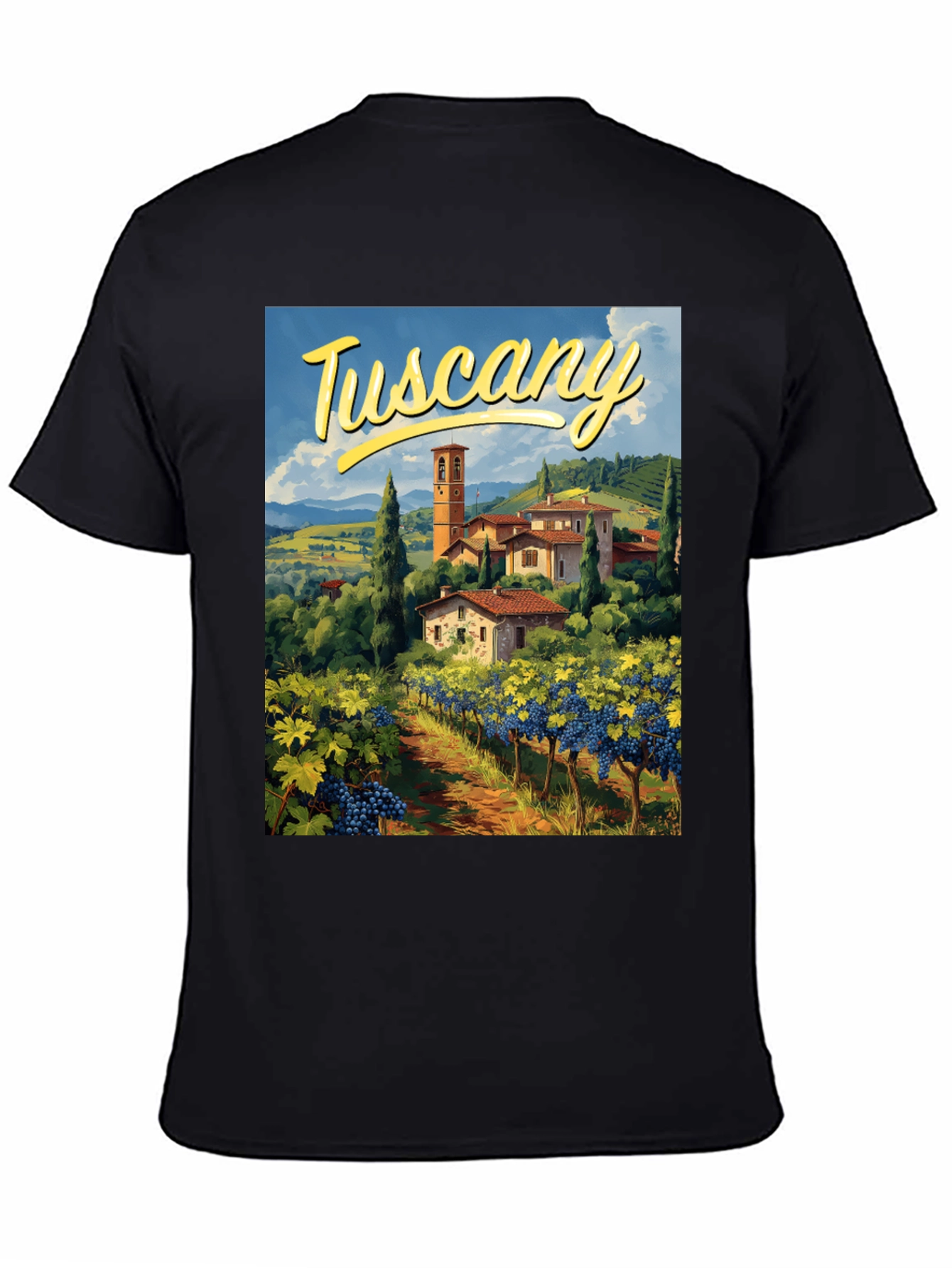 Tuscany Vineyard Graphic Tee - Italian Holiday Souvenir Shirt