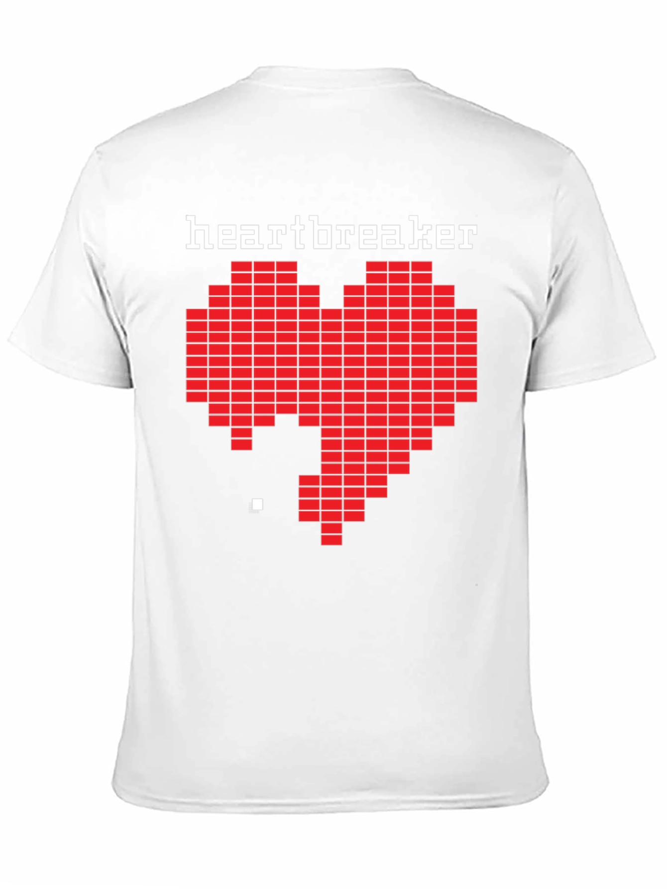 Heartbreaker Pixel Art Graphic Black T-Shirt