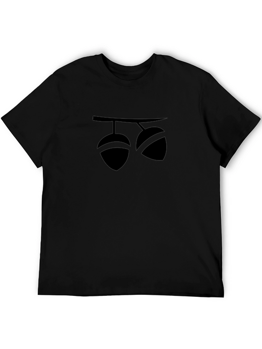 Acorn Graphic Black T-Shirt Modern Style