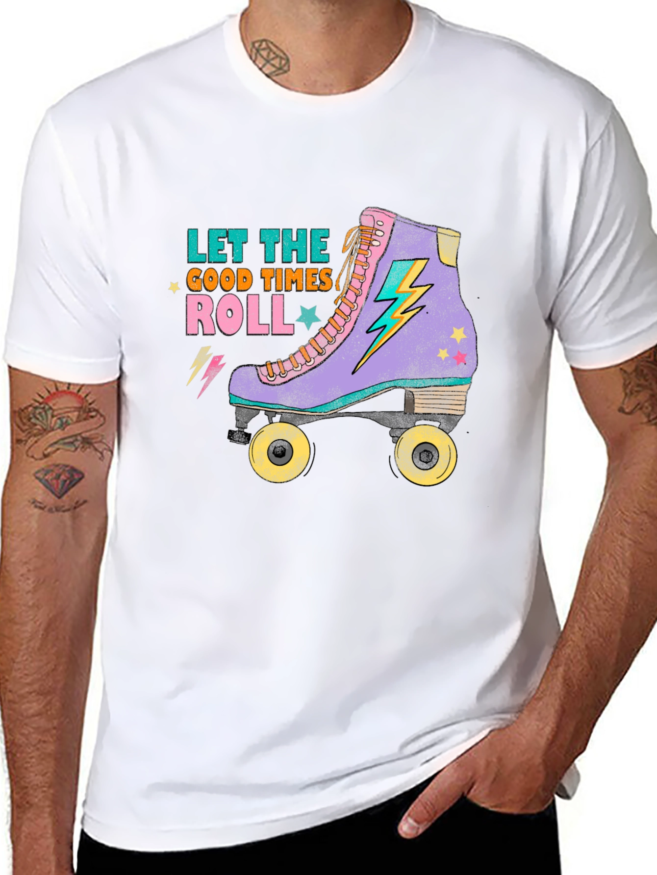 Retro Roller Skate Graphic T-Shirt
