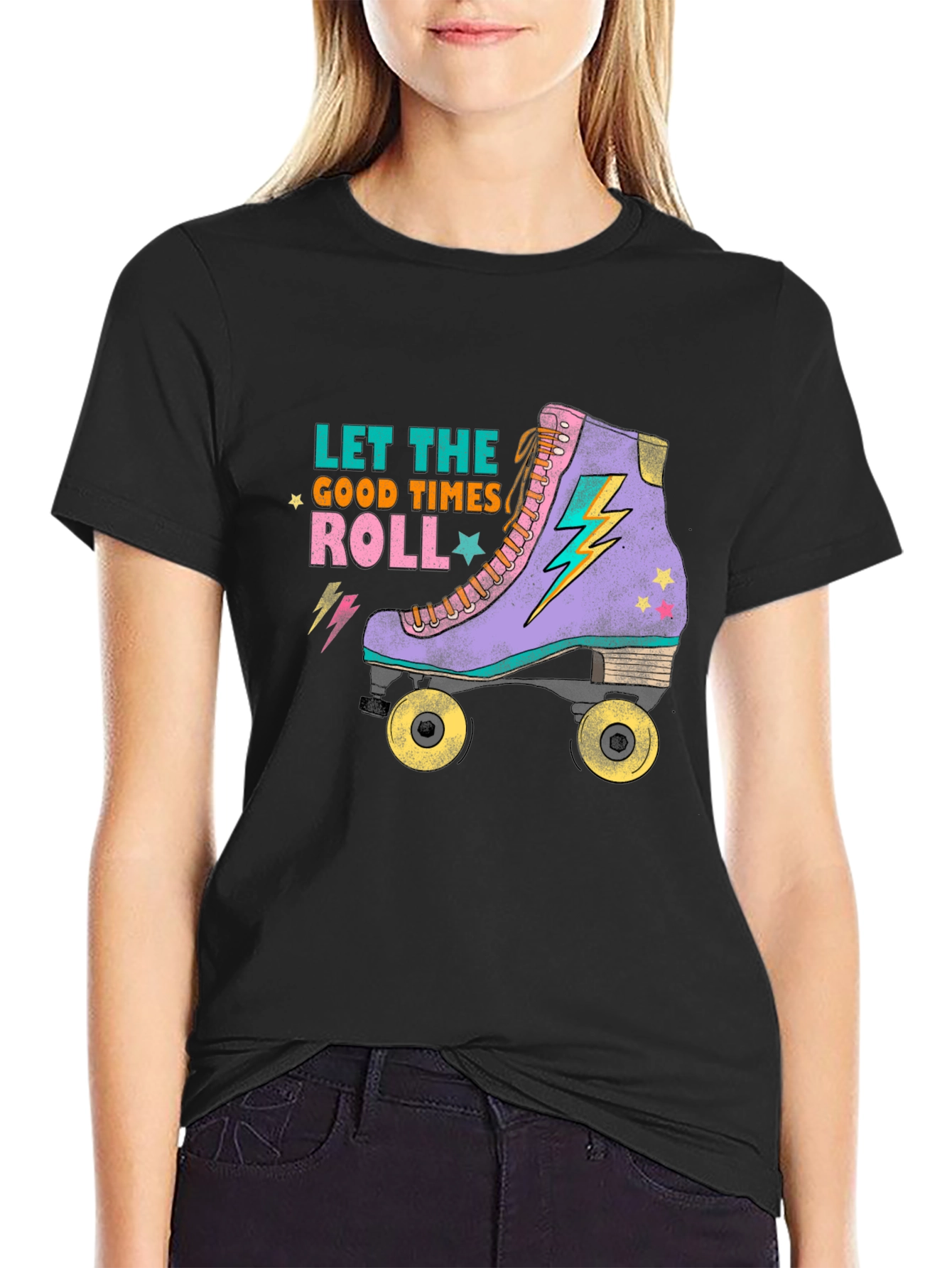 Retro Roller Skate Graphic T-Shirt