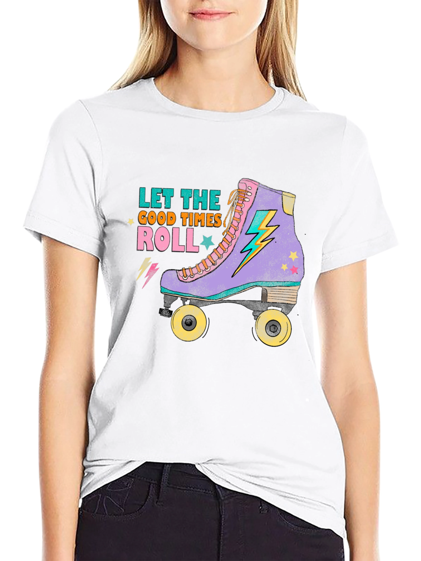 Retro Roller Skate Graphic T-Shirt