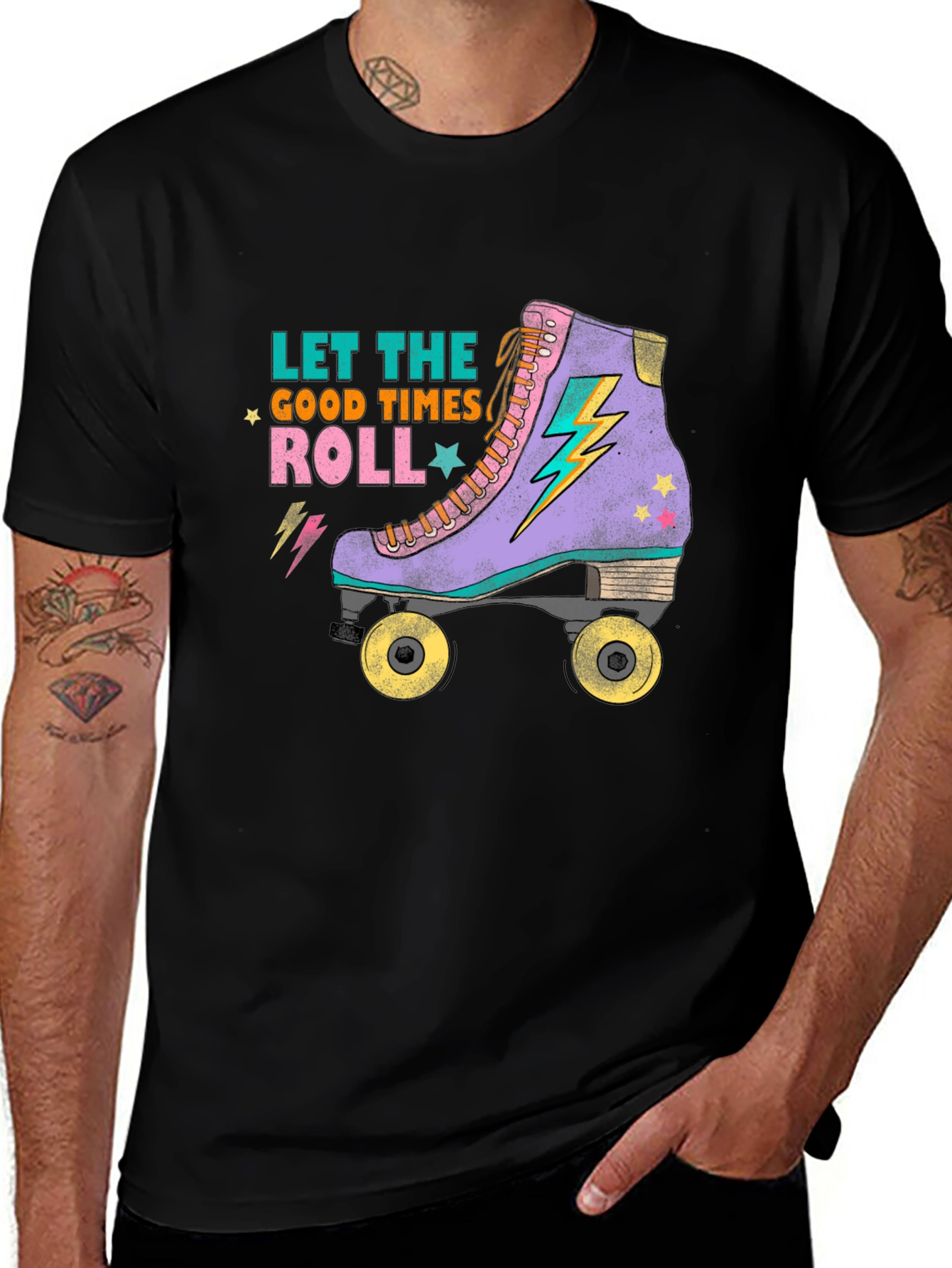 Retro Roller Skate Graphic T-Shirt