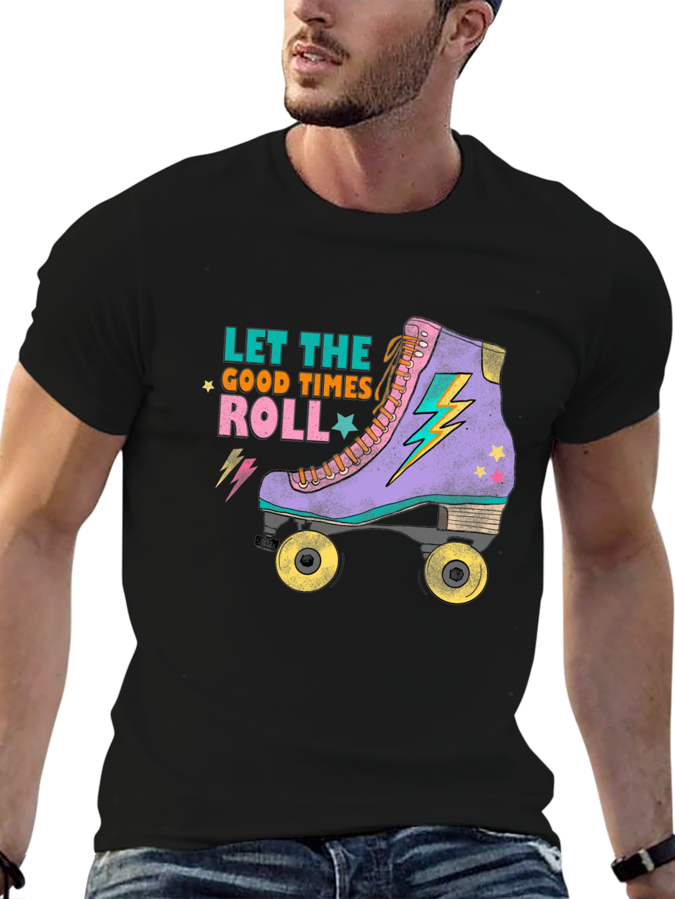 Retro Roller Skate Graphic T-Shirt