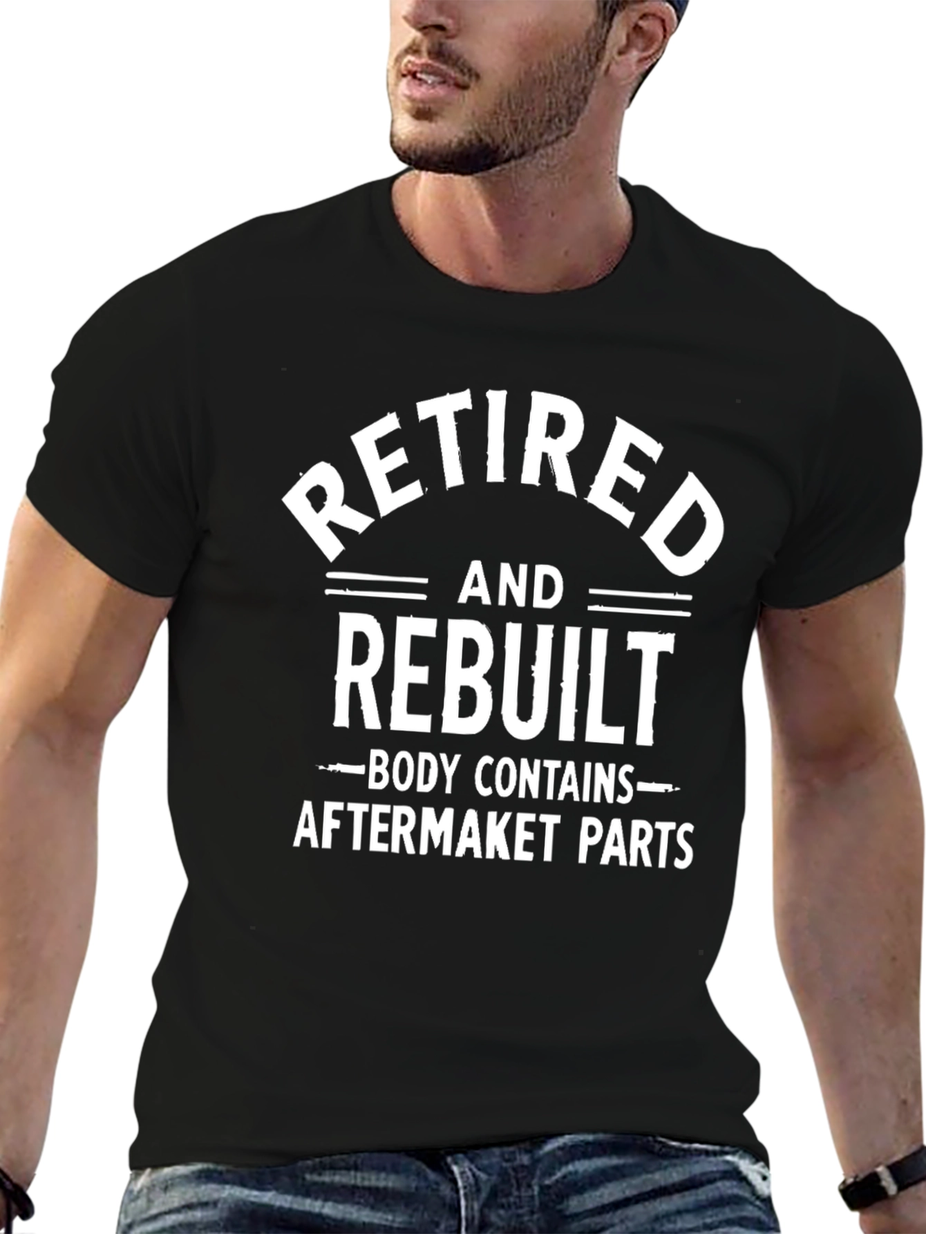 Retired and Rebuilt Funny Mens T-Shirt