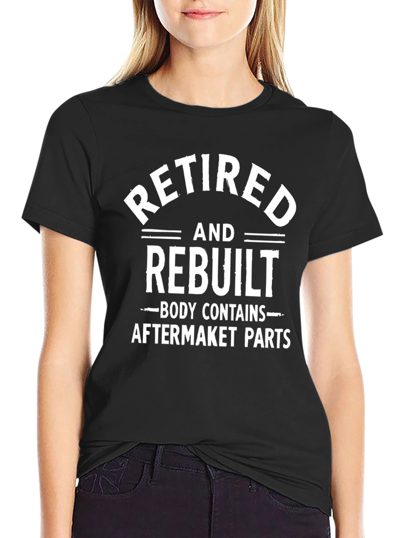 Retired and Rebuilt Funny Mens T-Shirt