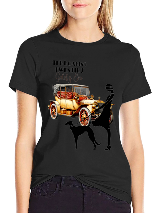 Roaring 20s T-Shirt: Vintage Car & Art Deco Style