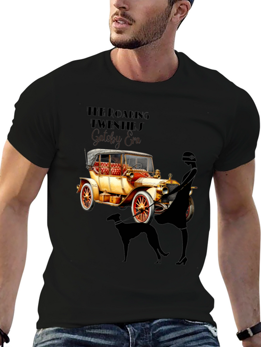 Roaring 20s T-Shirt: Vintage Car & Art Deco Style
