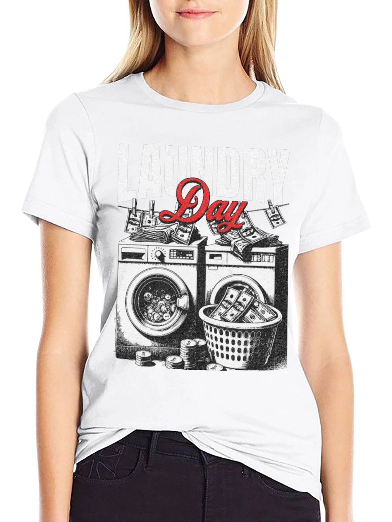 Laundry Day Funny Money Laundering T-Shirt