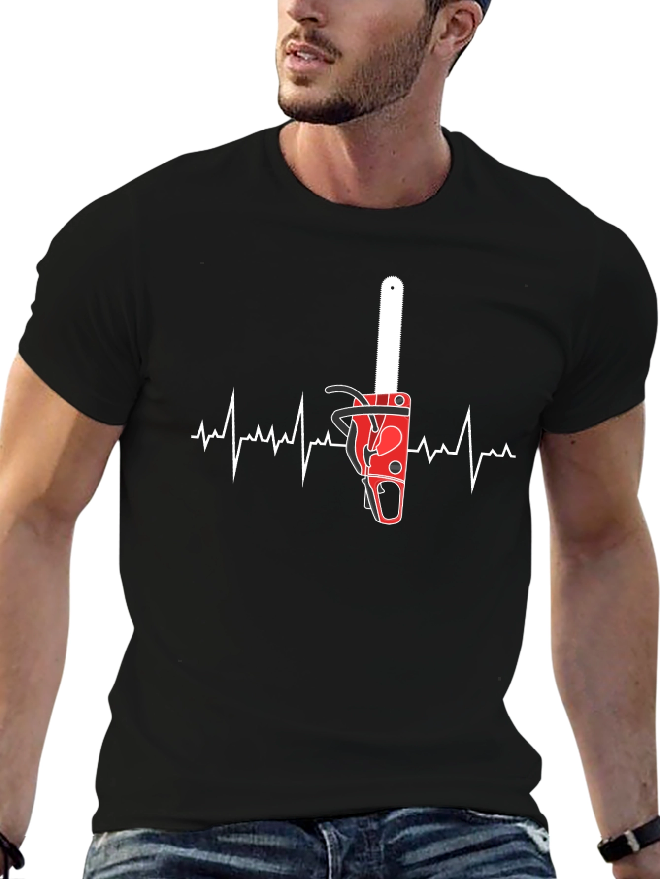 Chainsaw Heartbeat T-Shirt - Arborist Love!