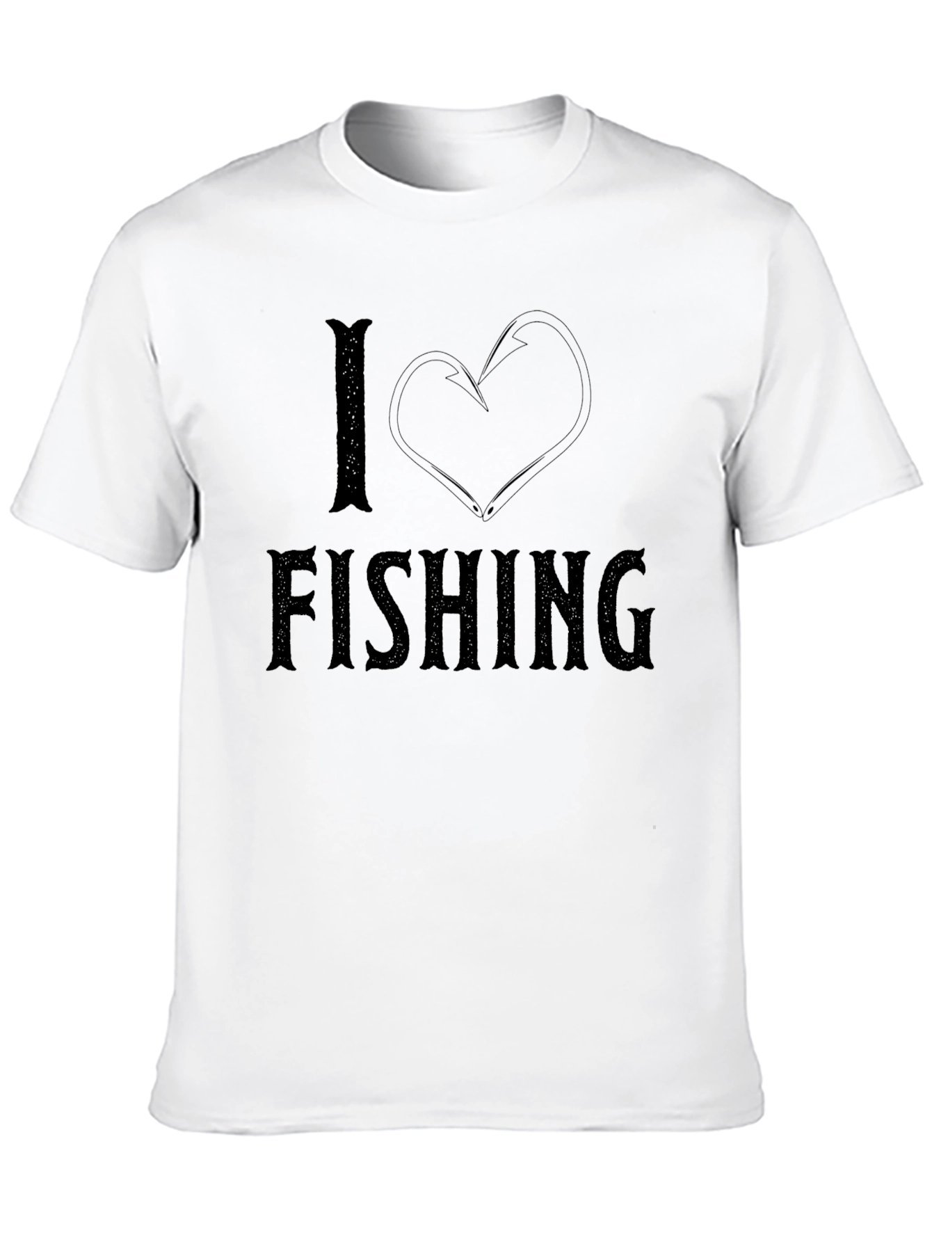 I Love Fishing Black T-Shirt
