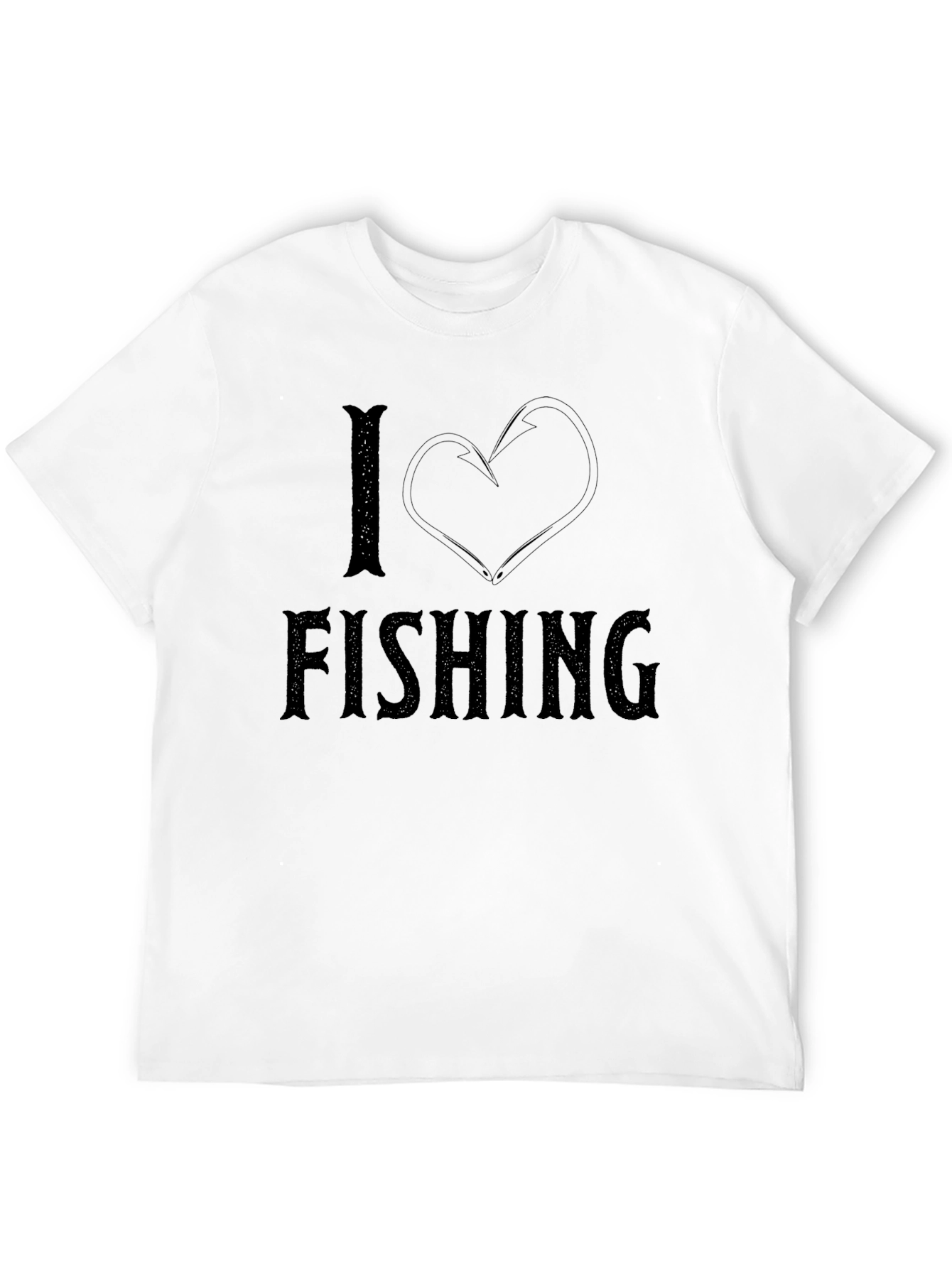 I Love Fishing Black T-Shirt