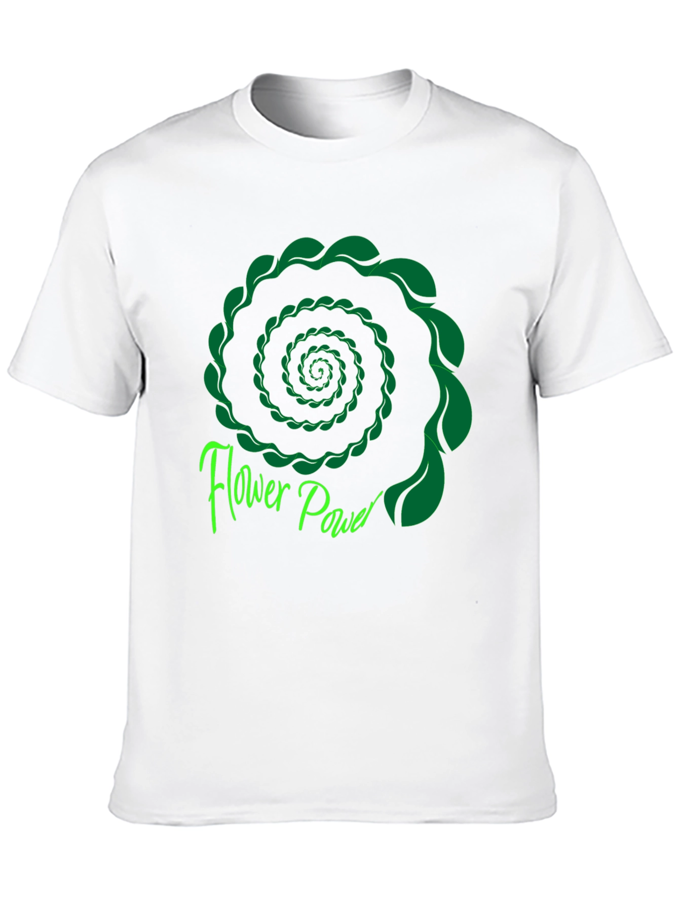Flower Power Spiral Graphic Tee - Black