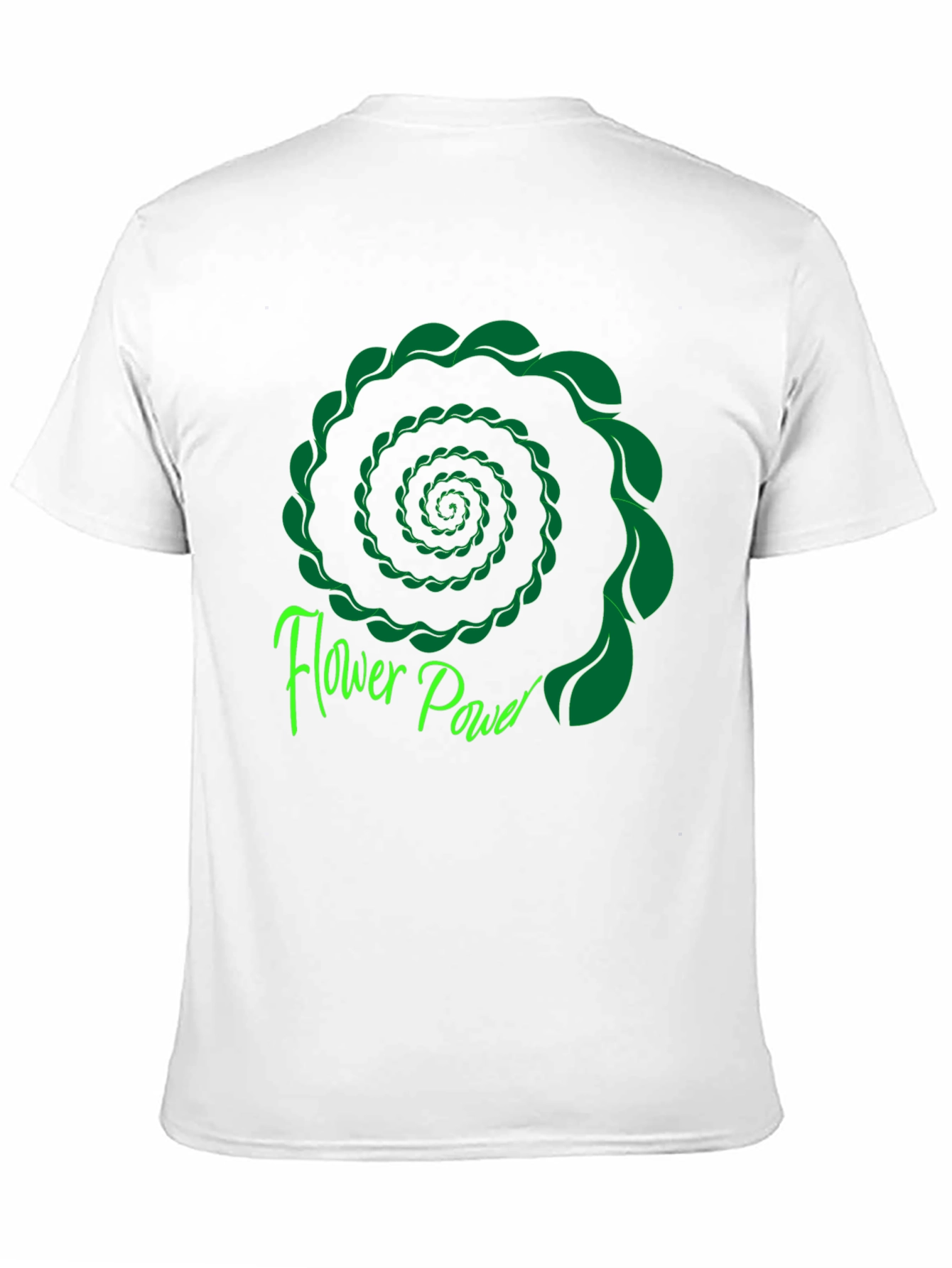 Flower Power Spiral Graphic Tee - Black