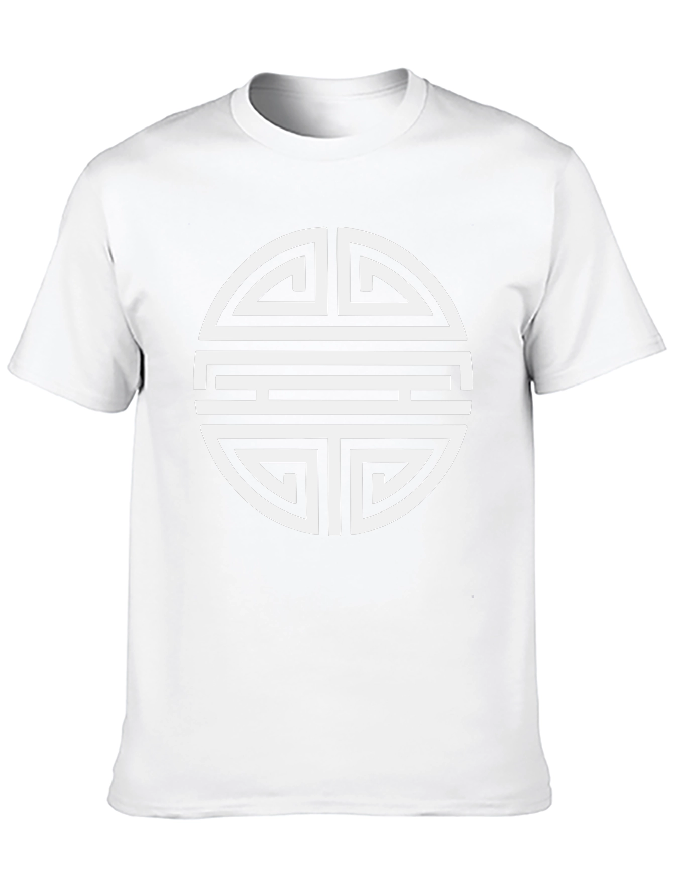 Stylish Black Tee with Geometric Circle Design
