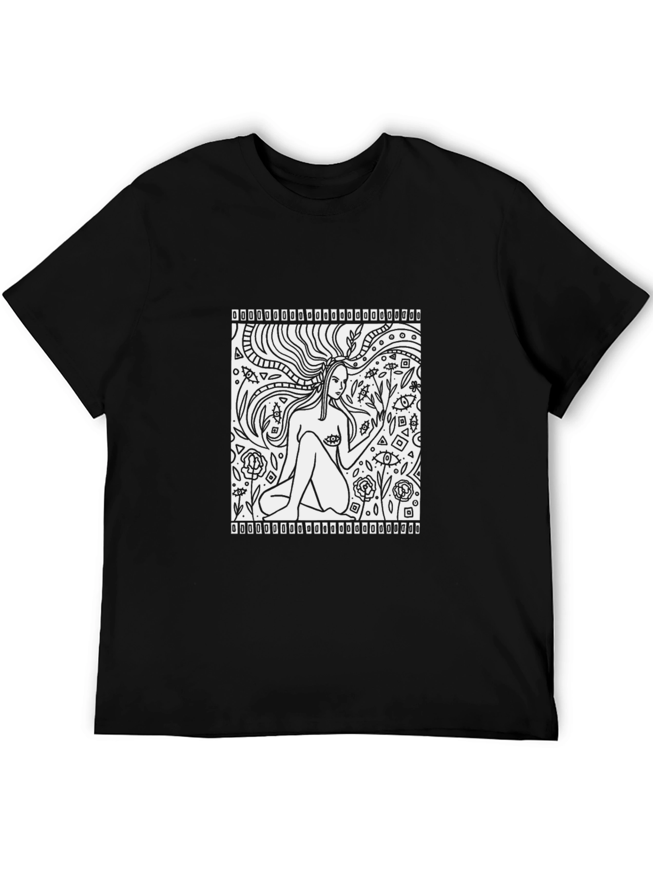 Artistic Woman Black T-Shirt
