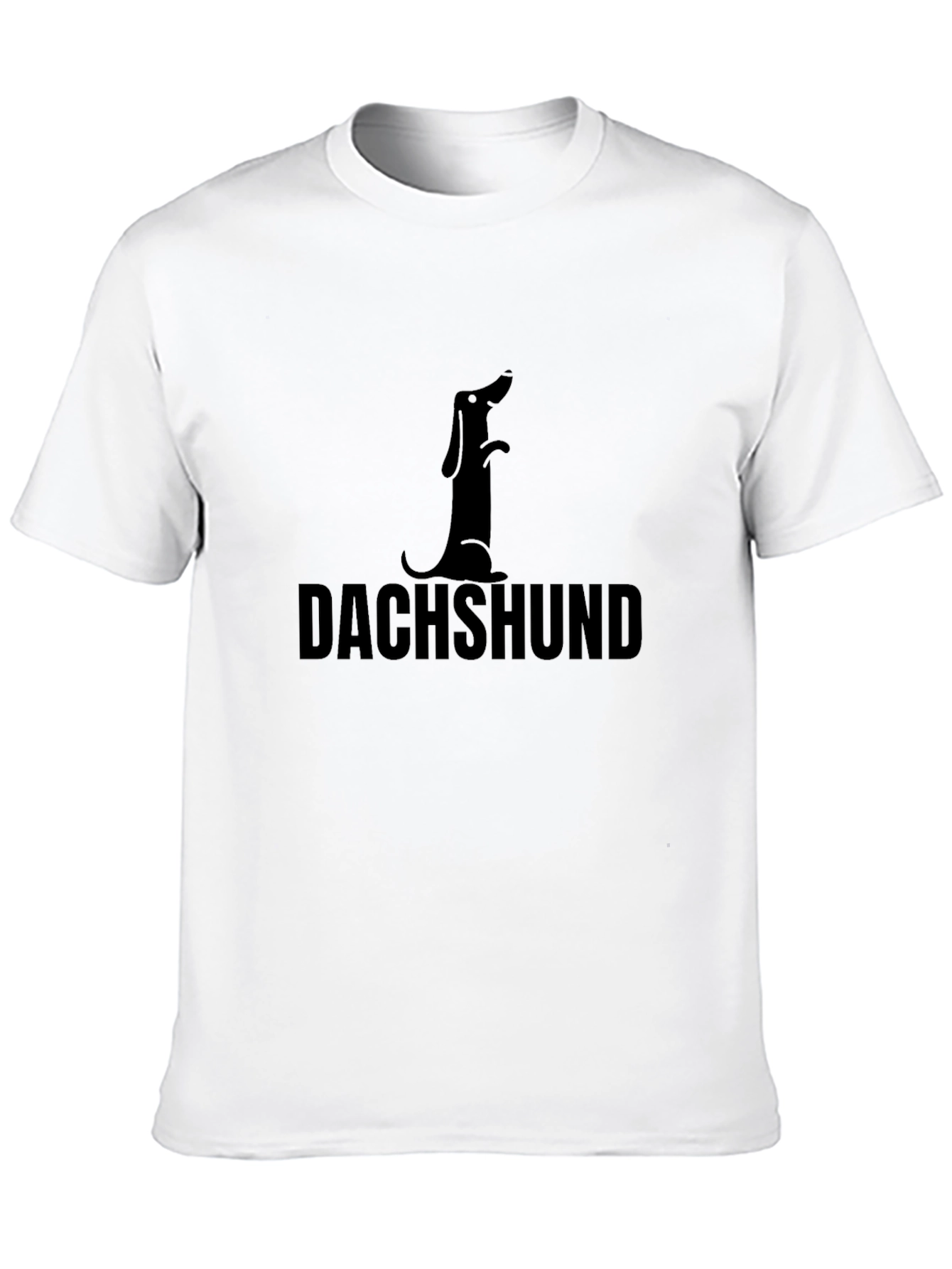 Dachshund Dog Silhouette Black T-Shirt