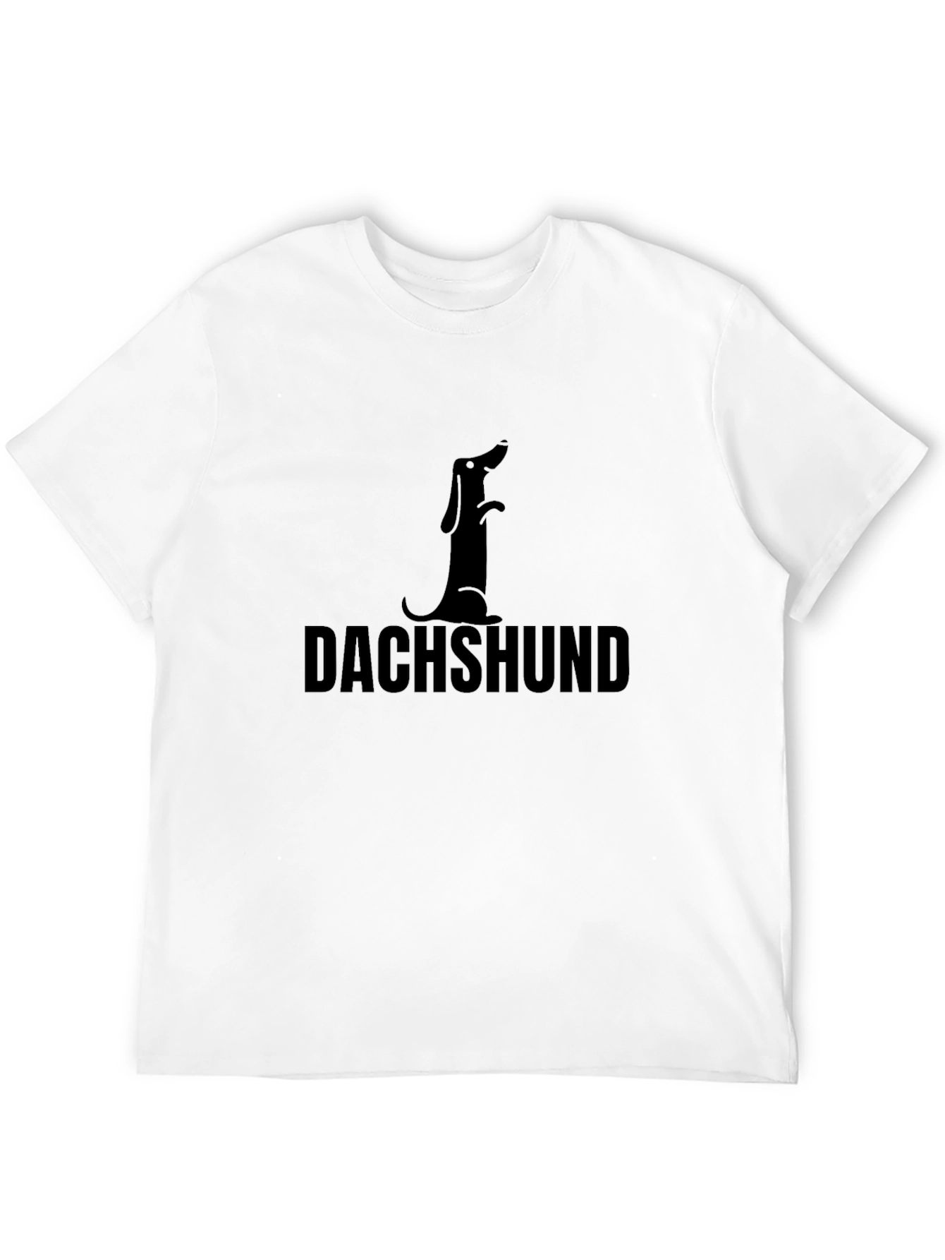 Dachshund Dog Silhouette Black T-Shirt