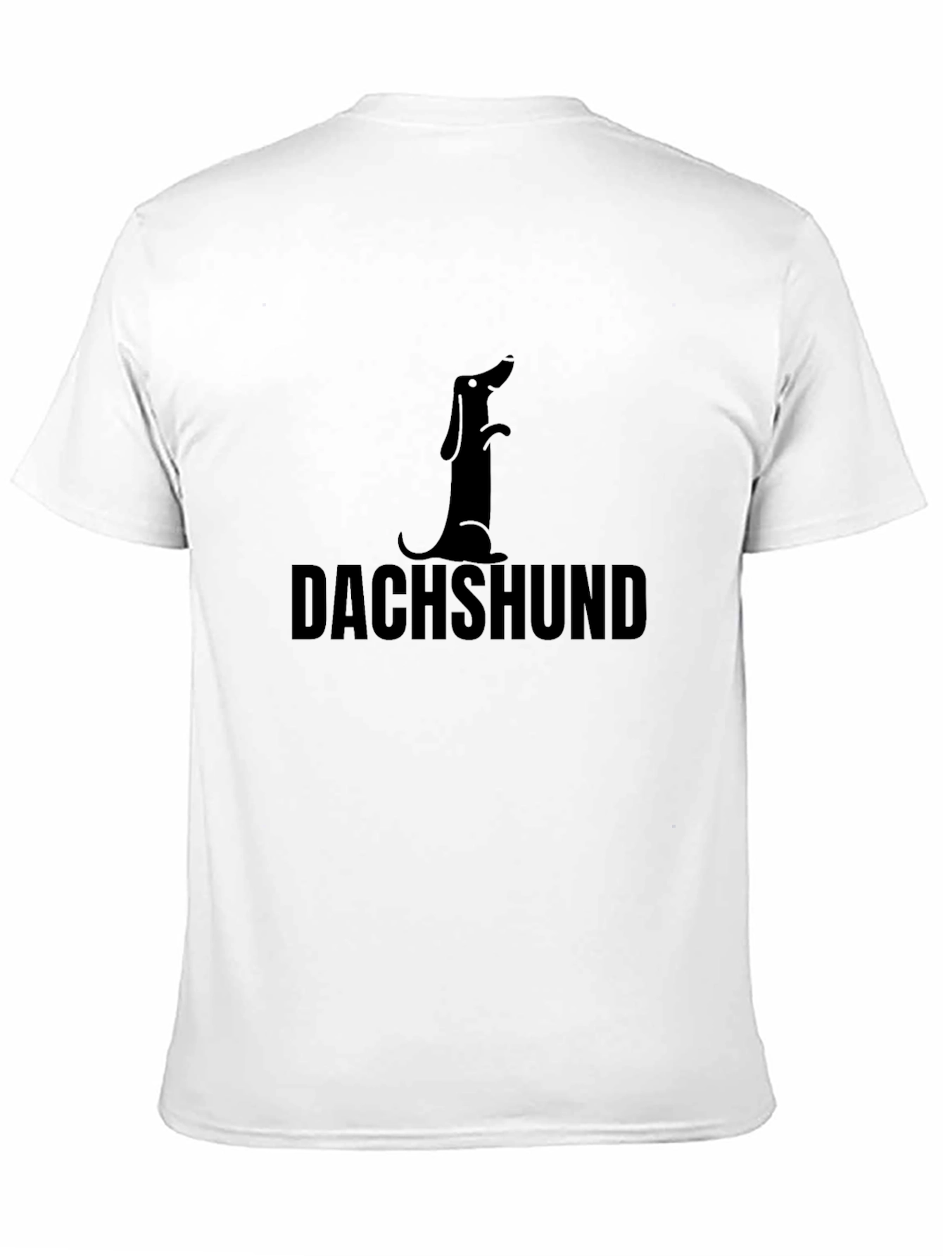 Dachshund Dog Silhouette Black T-Shirt