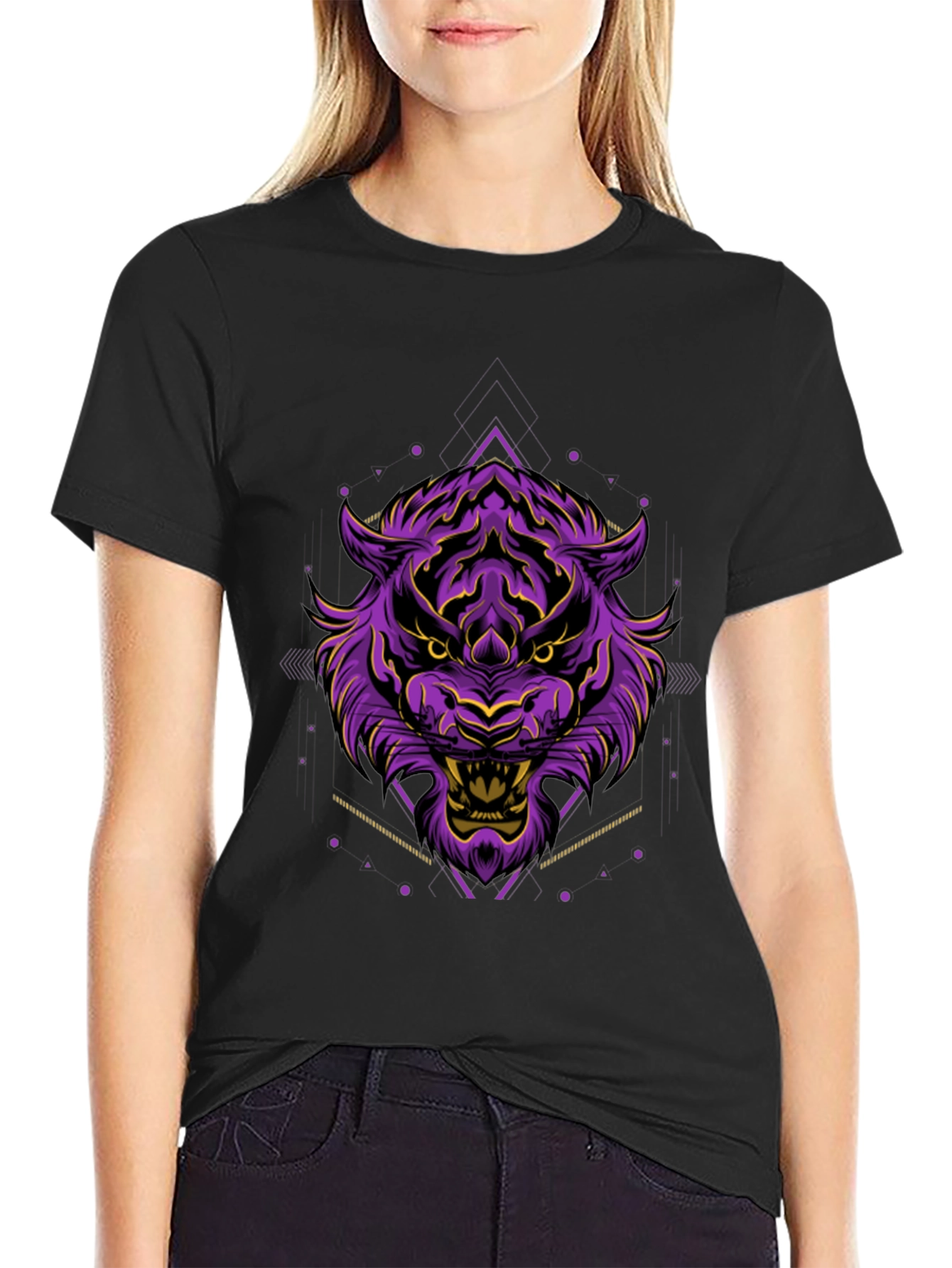Purple Tiger Graphic Tee - Bold Style