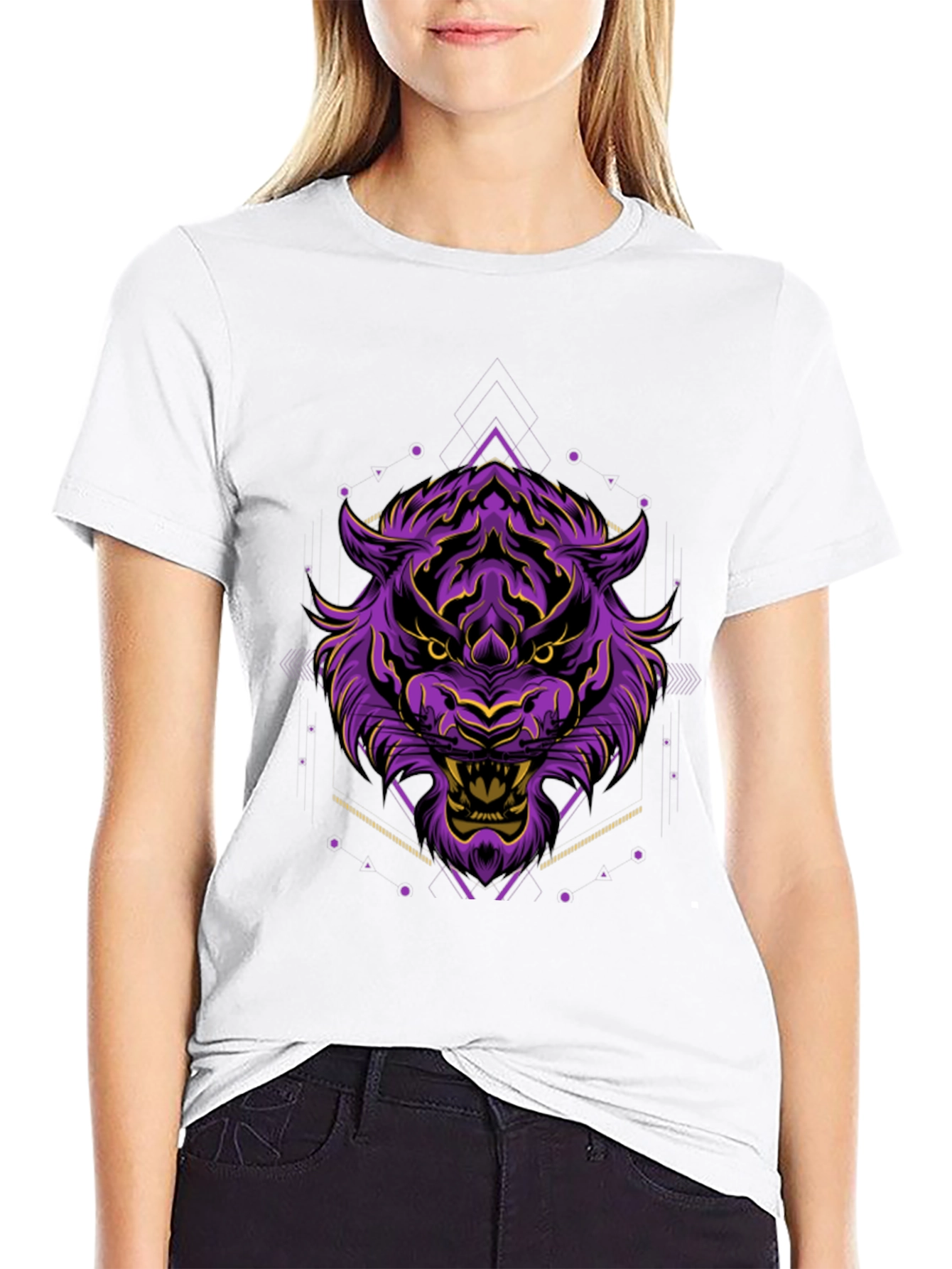 Purple Tiger Graphic Tee - Bold Style