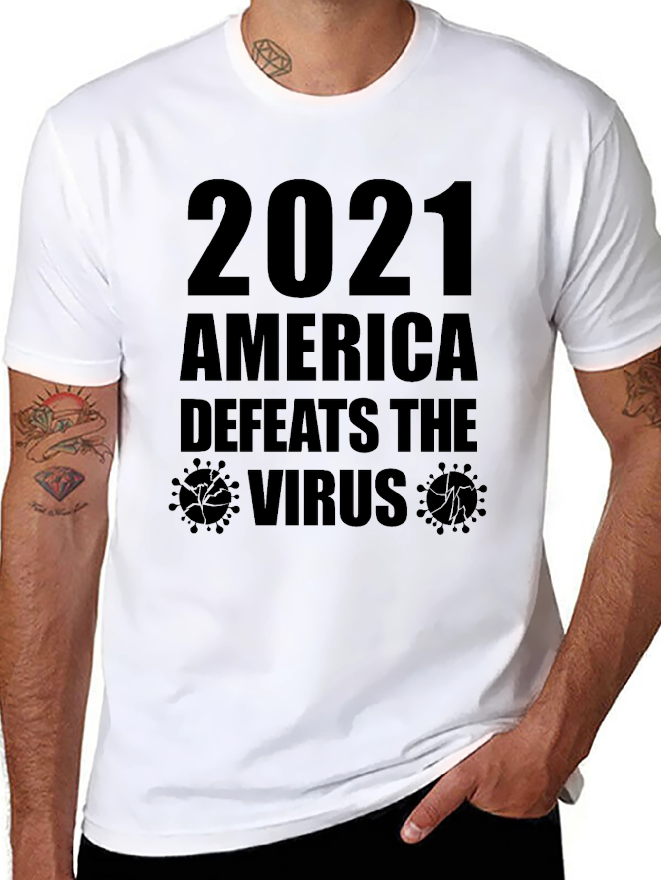 America Defeats the Virus T-Shirt
