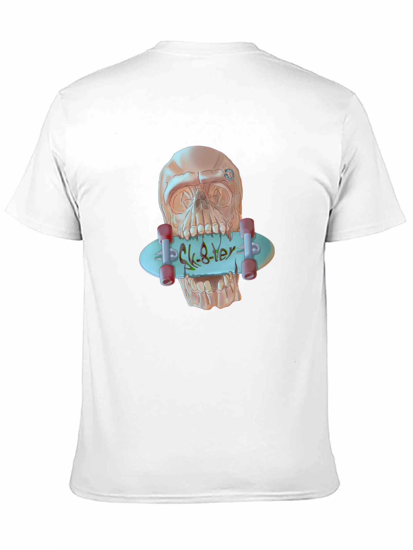 Skater Skull Graphic T-Shirt - Edgy Style