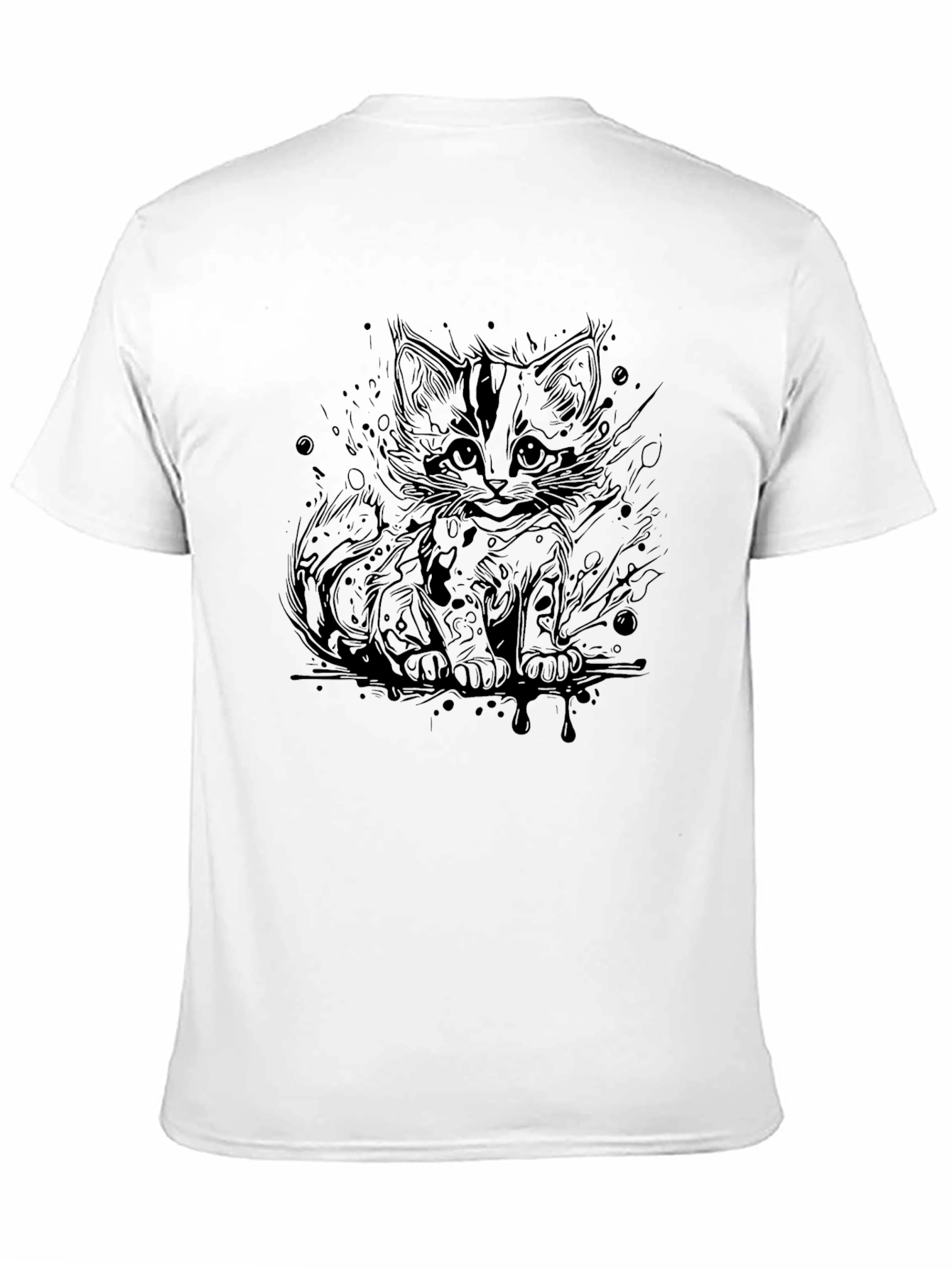 Cool Cat Graphic Tee - Black