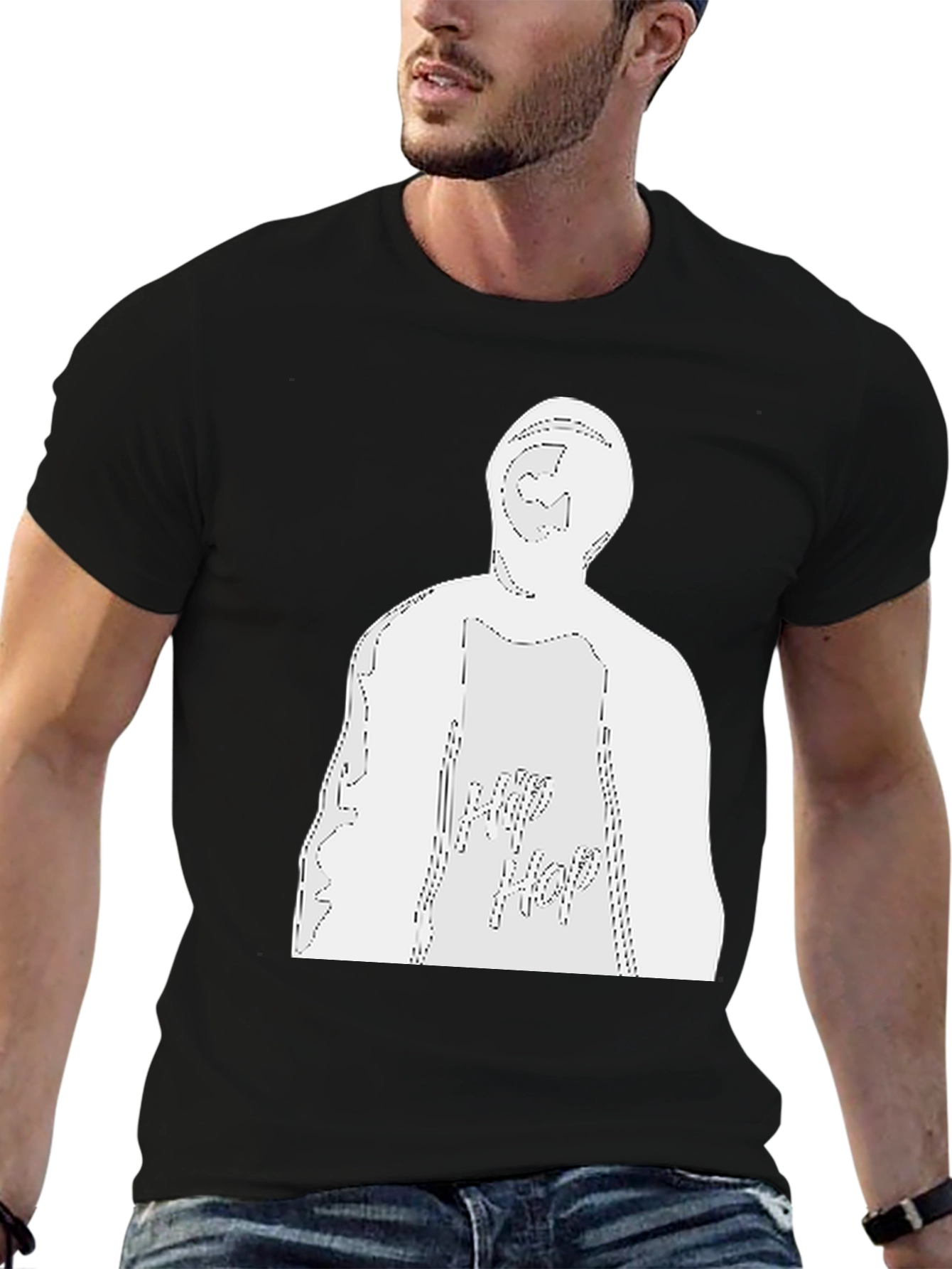 Hip Hop Graphic Black T-Shirt - Streetwear Style