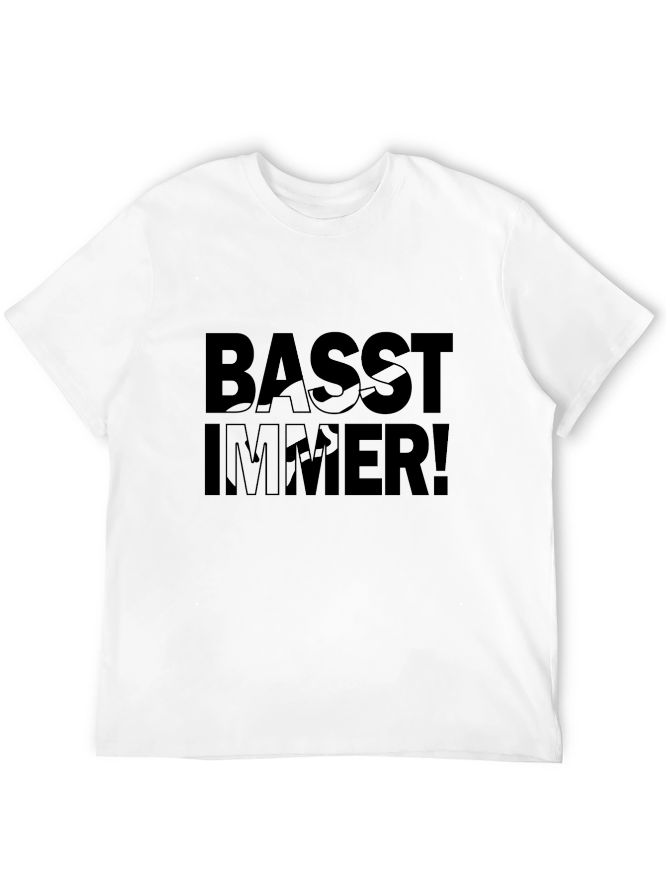 Basst Immer! Black Graphic Tee - Music Lovers T-Shirt