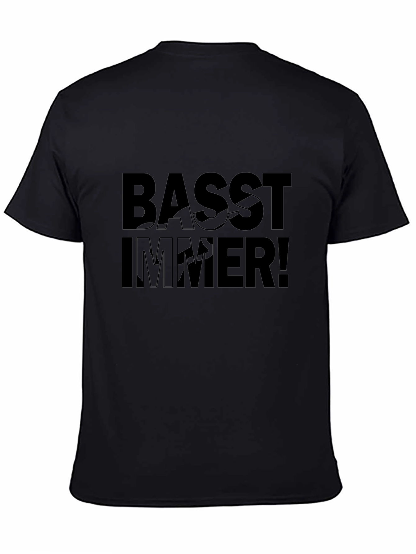 Basst Immer! Black Graphic Tee - Music Lovers T-Shirt