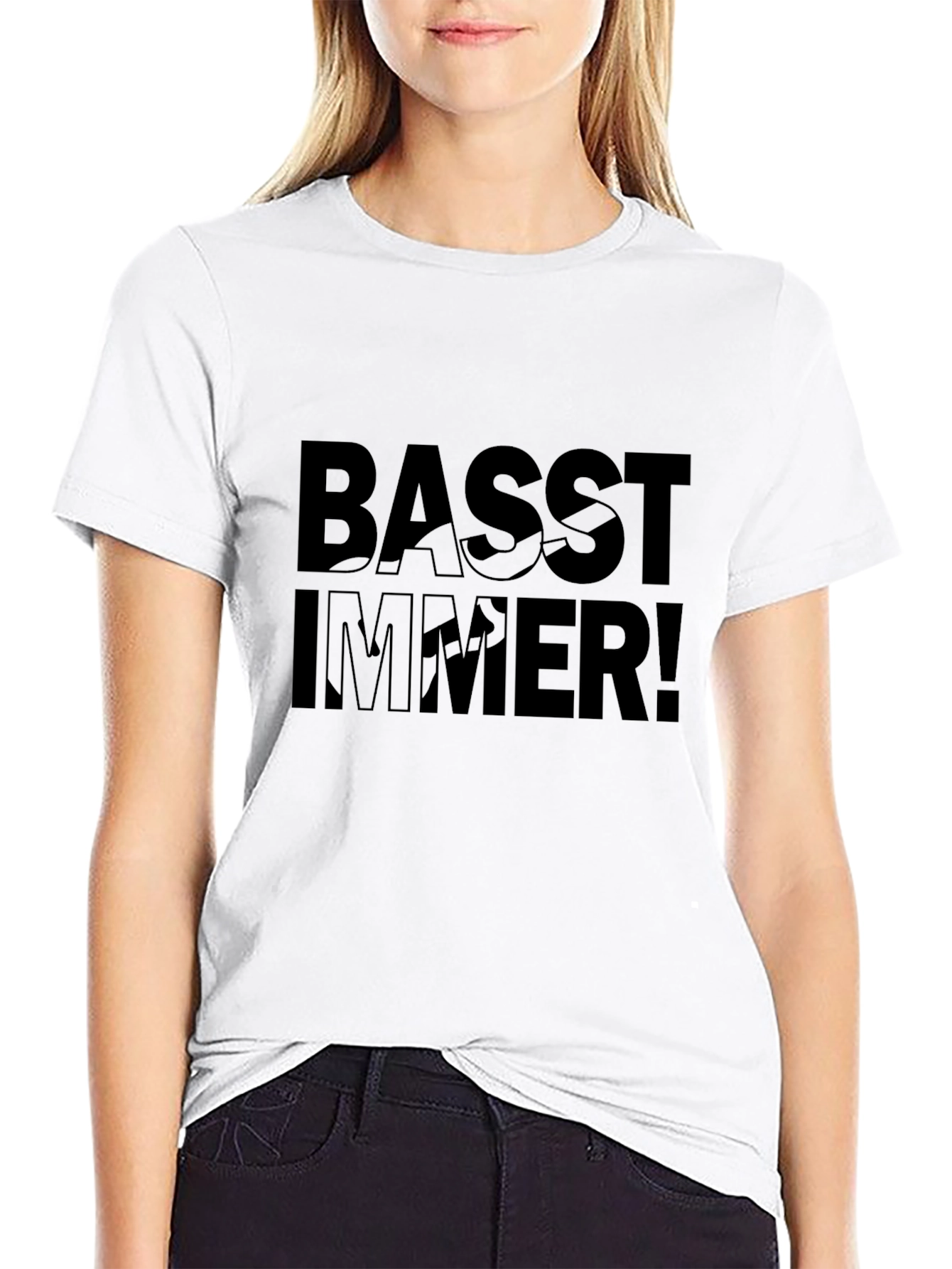 Basst Immer! Black Graphic Tee - Music Lovers T-Shirt