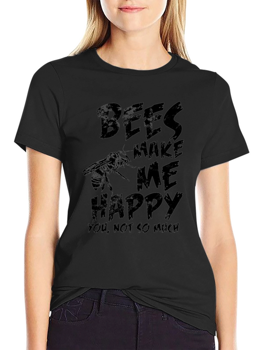 Bees Make Me Happy Graphic T-Shirt