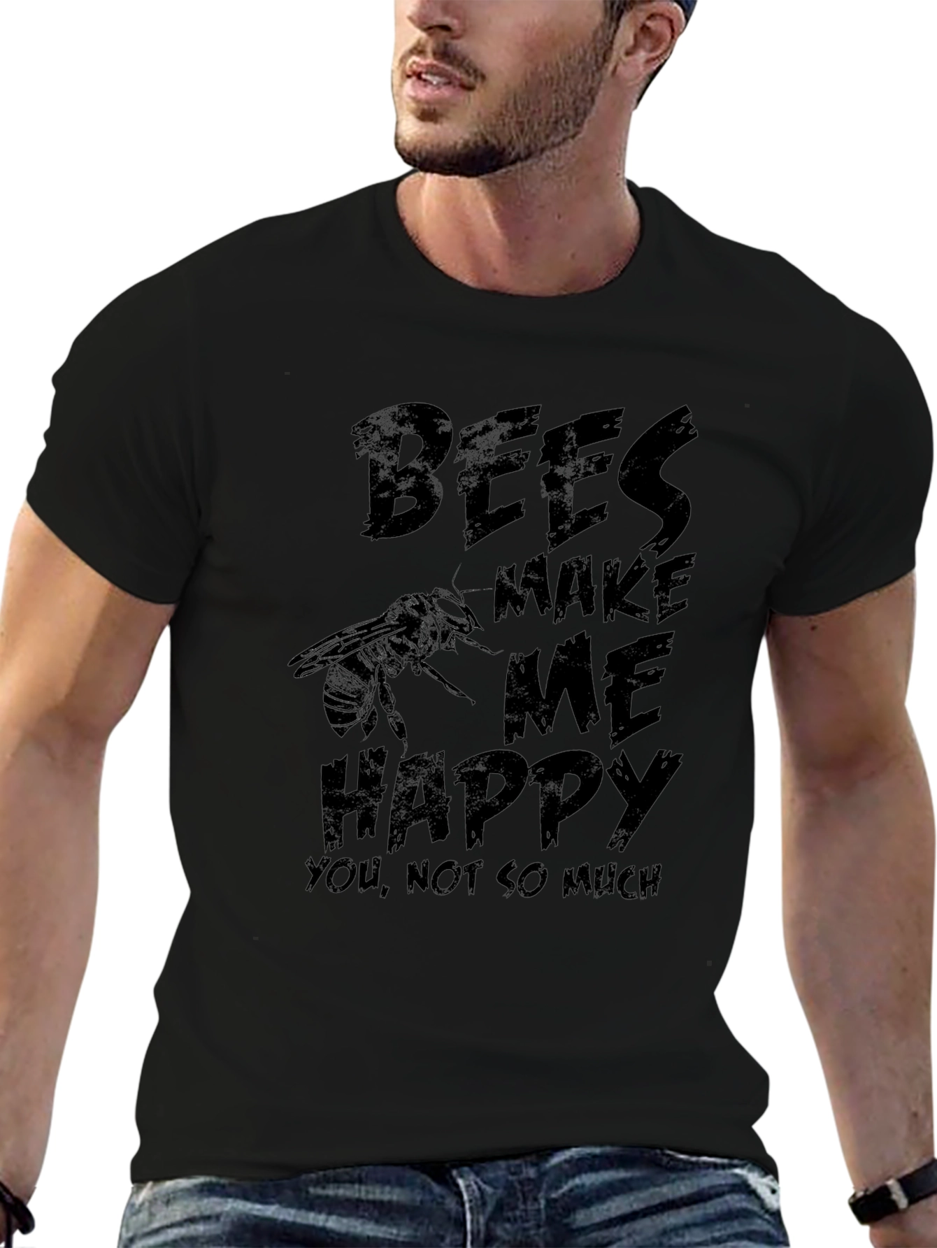 Bees Make Me Happy Graphic T-Shirt
