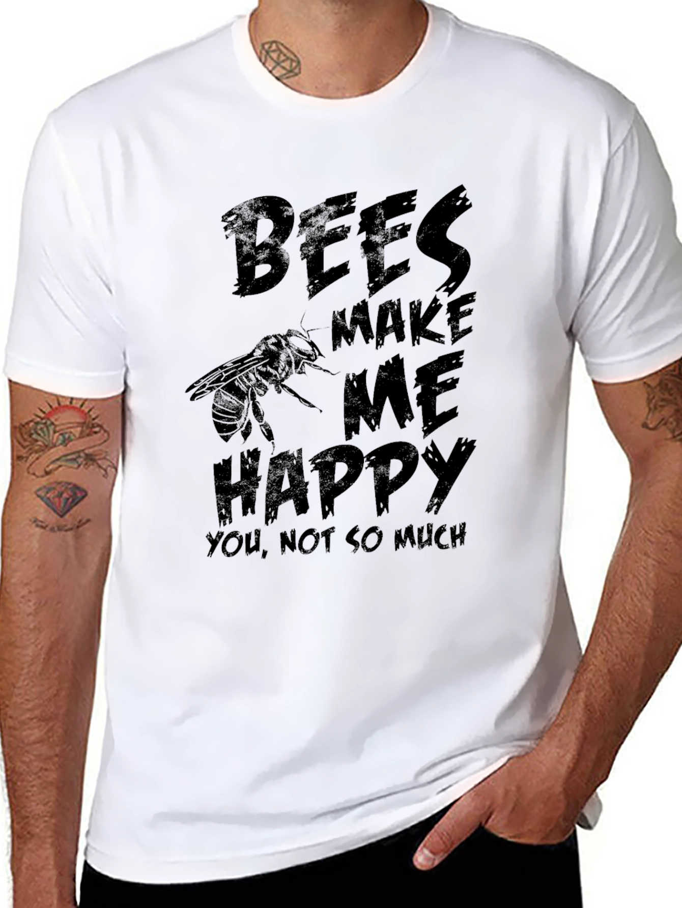 Bees Make Me Happy Graphic T-Shirt