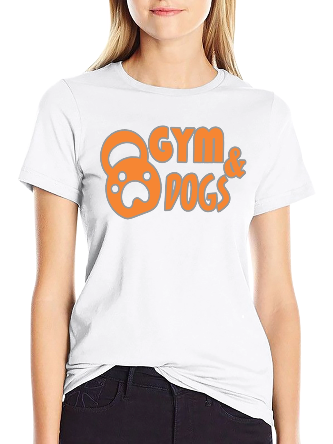 Gym & Dogs Graphic T-Shirt - Black