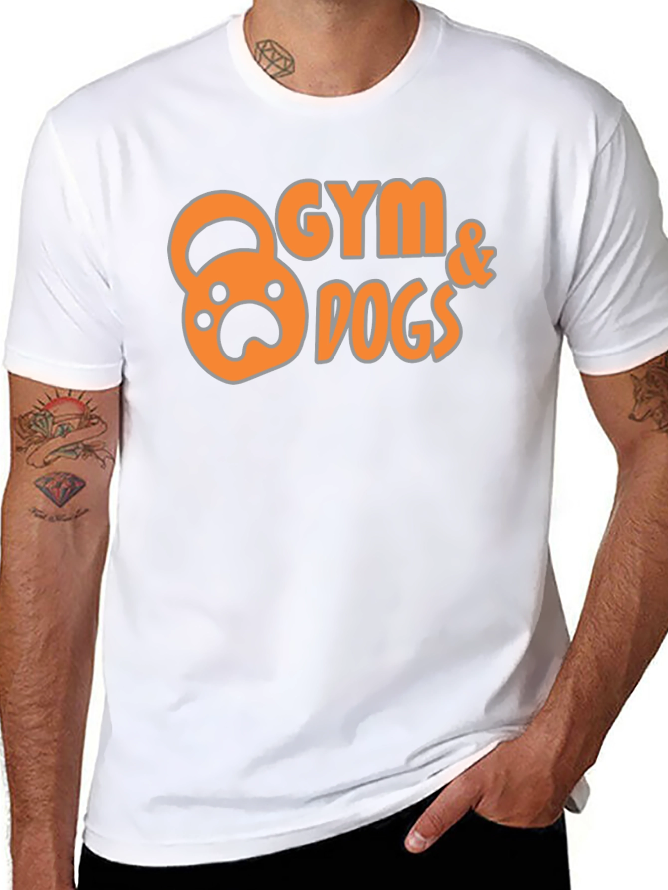 Gym & Dogs Graphic T-Shirt - Black