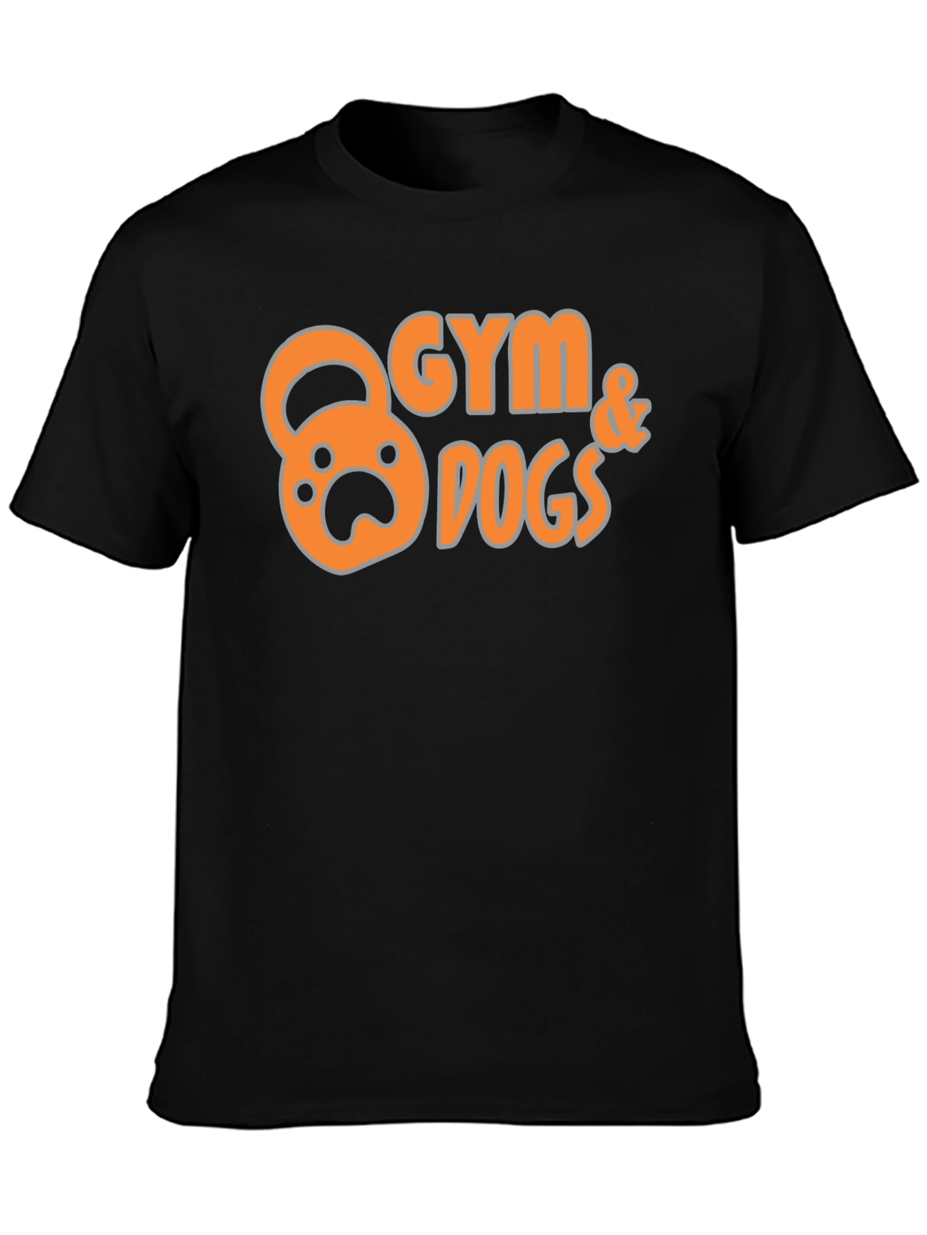 Gym & Dogs Graphic T-Shirt - Black