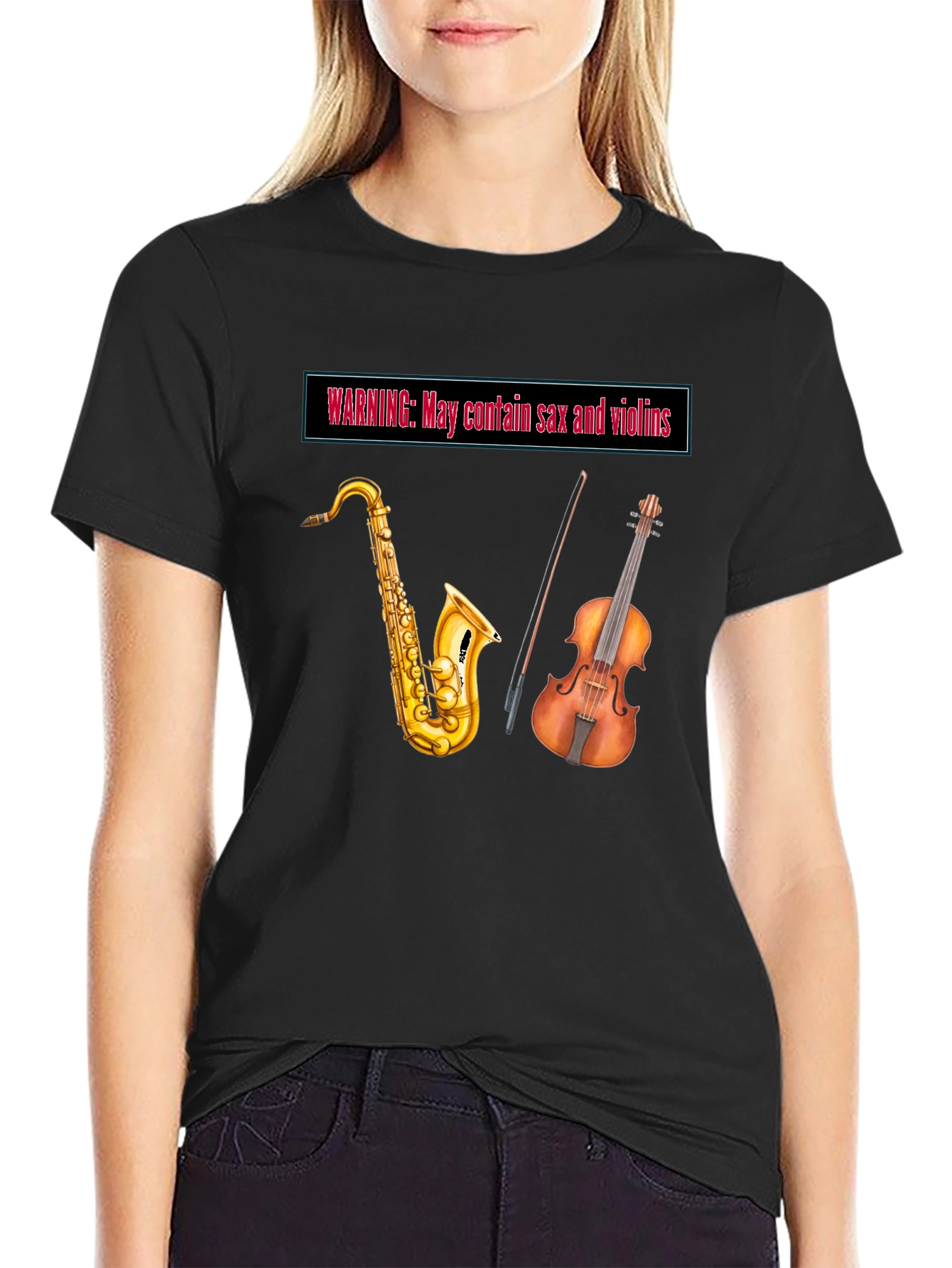 Warning May Contain Sax and Violins T-Shirt