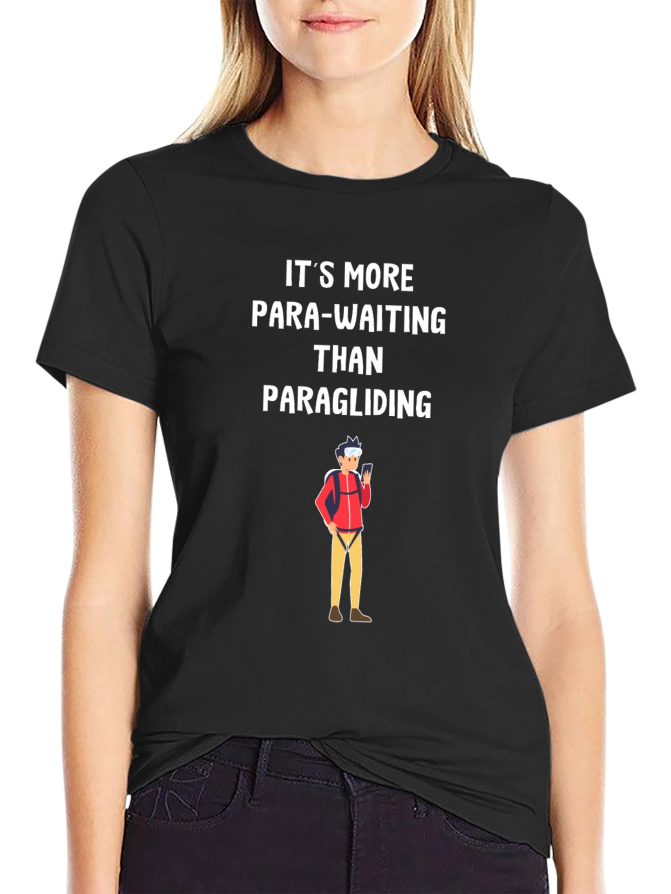 Para-Waiting T-Shirt: Funny Paragliding Tee