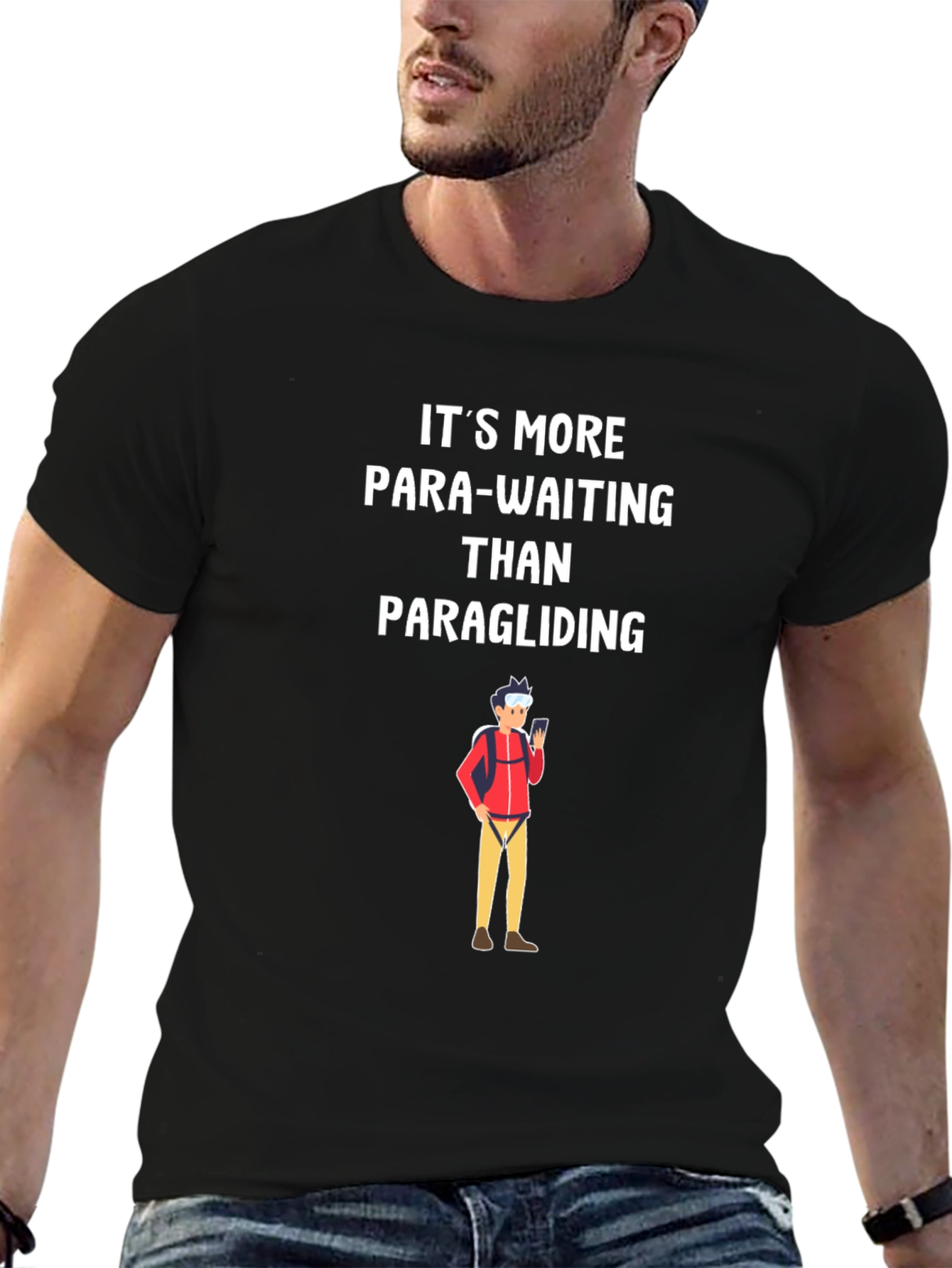 Para-Waiting T-Shirt: Funny Paragliding Tee