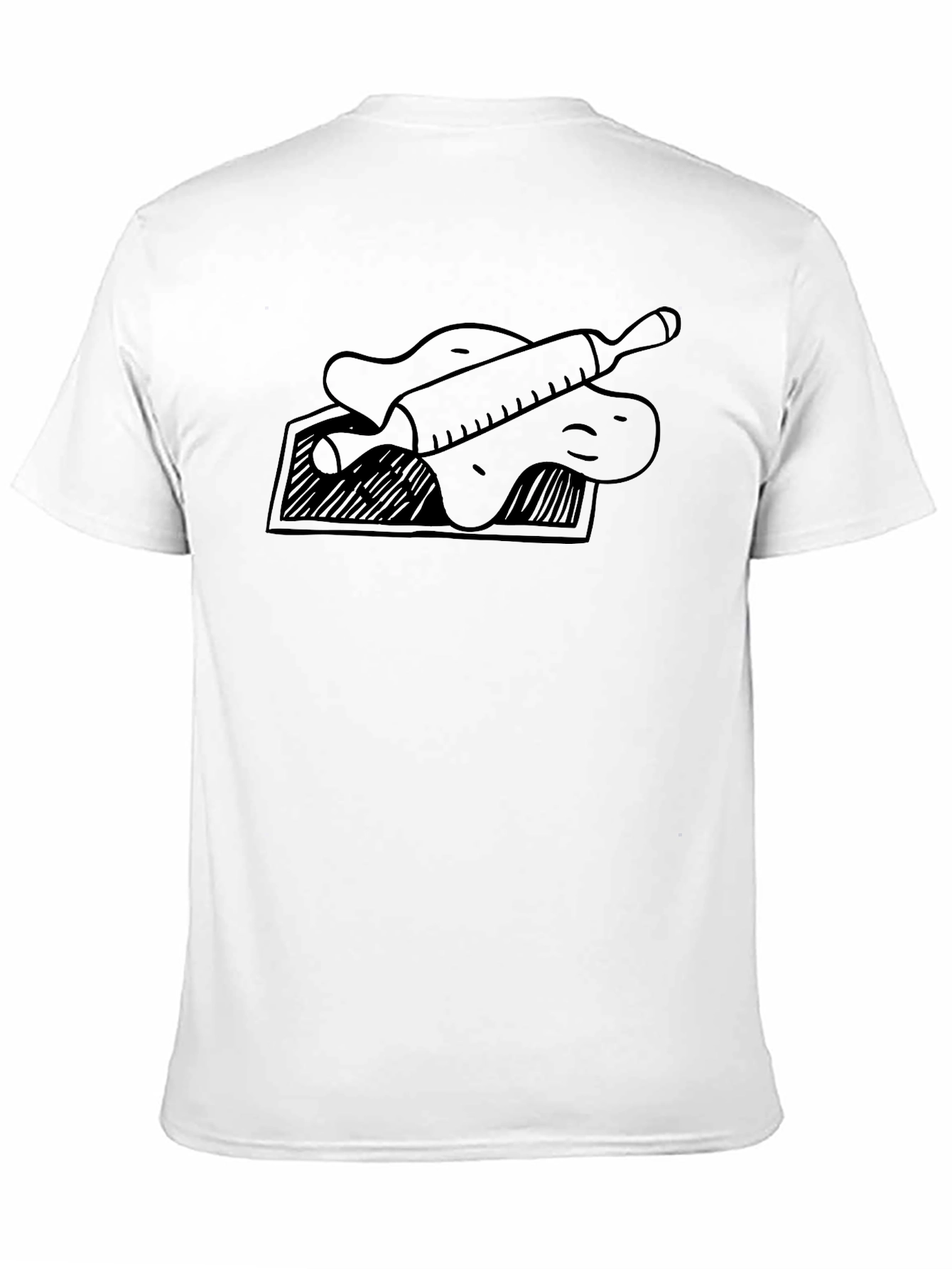 Chefs Delight Black T-Shirt - Rolling Pin Design