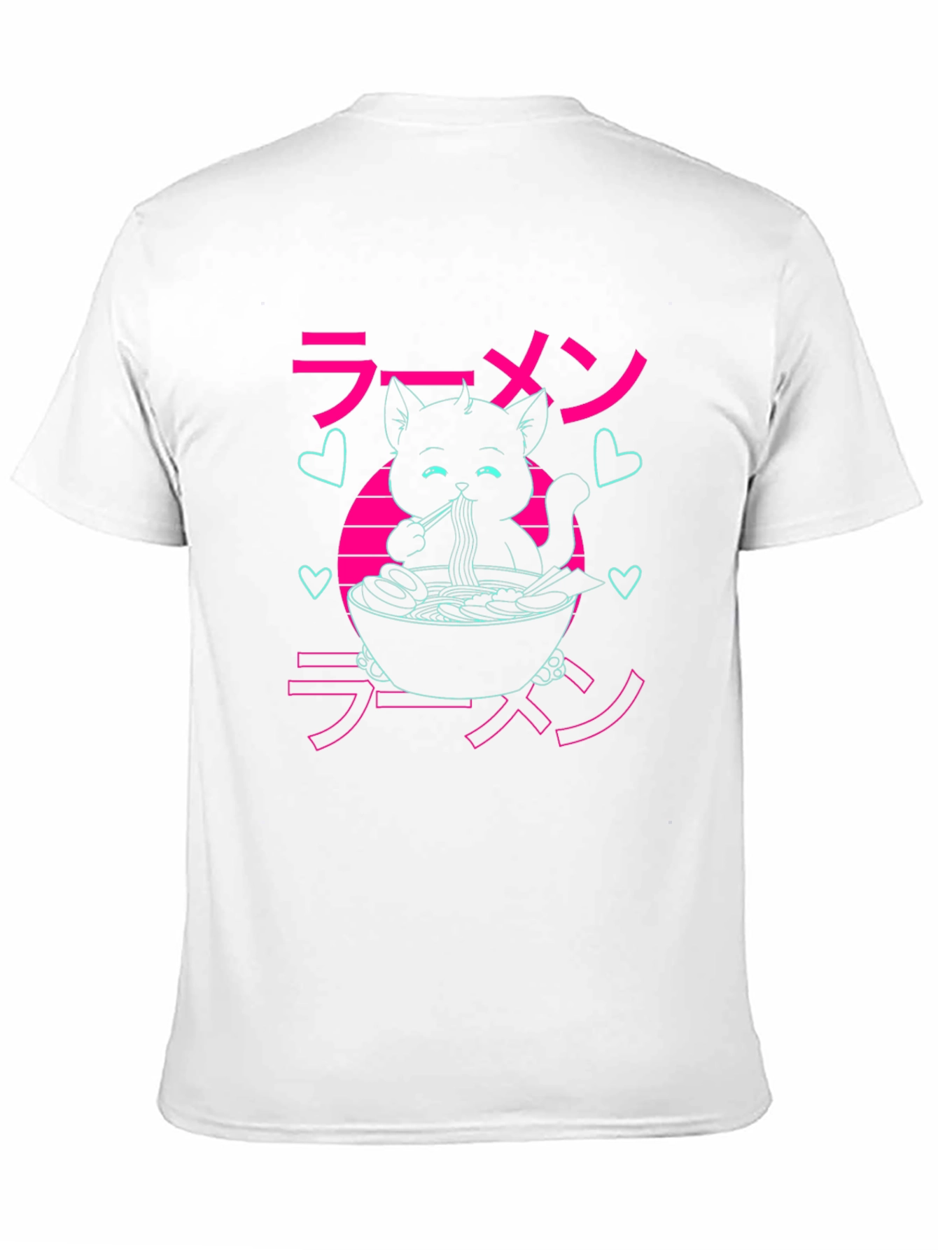 Ramen Cat Graphic Tee - Anime Style