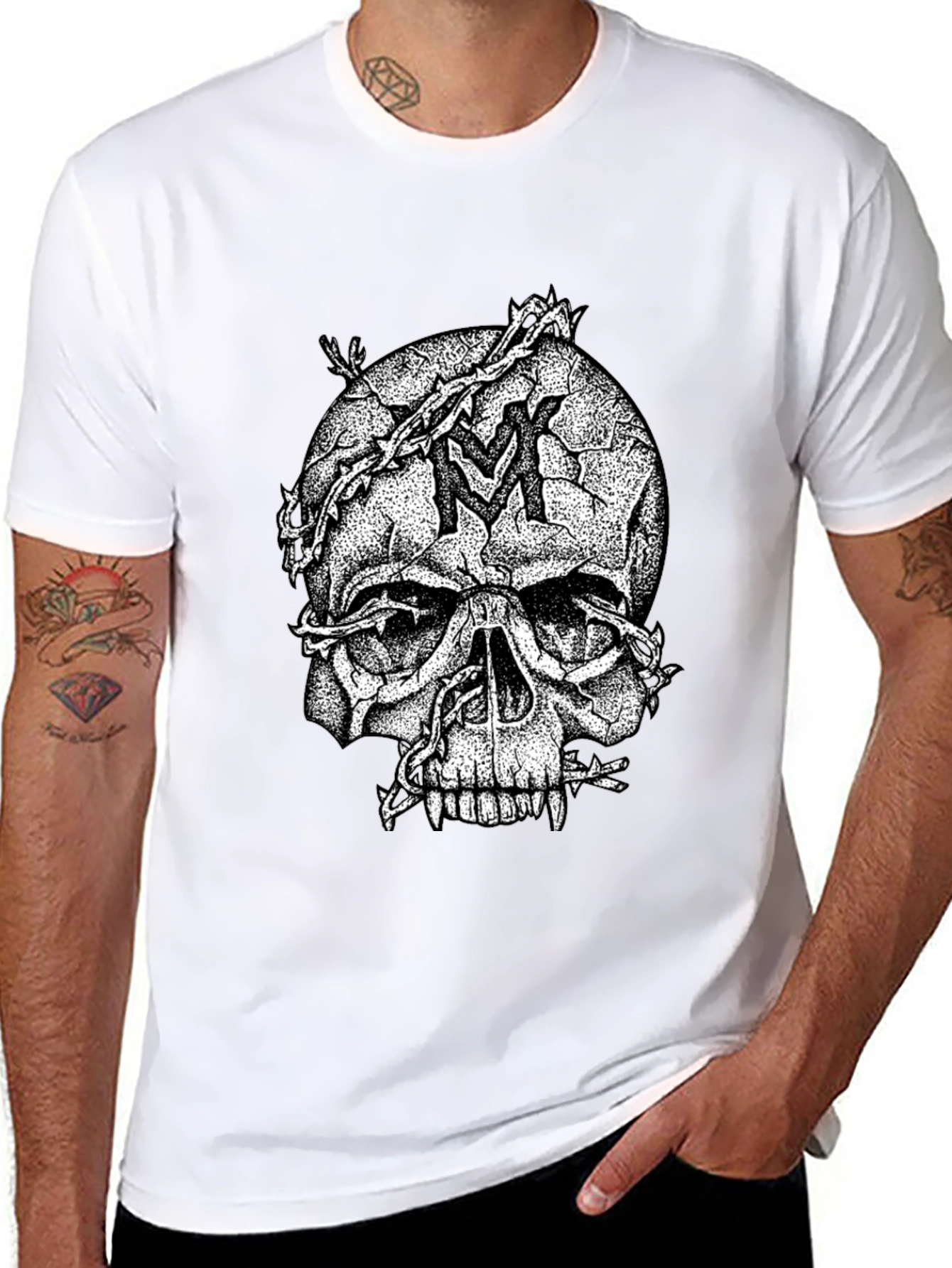 Skull Graphic Tee - Dark Fashion