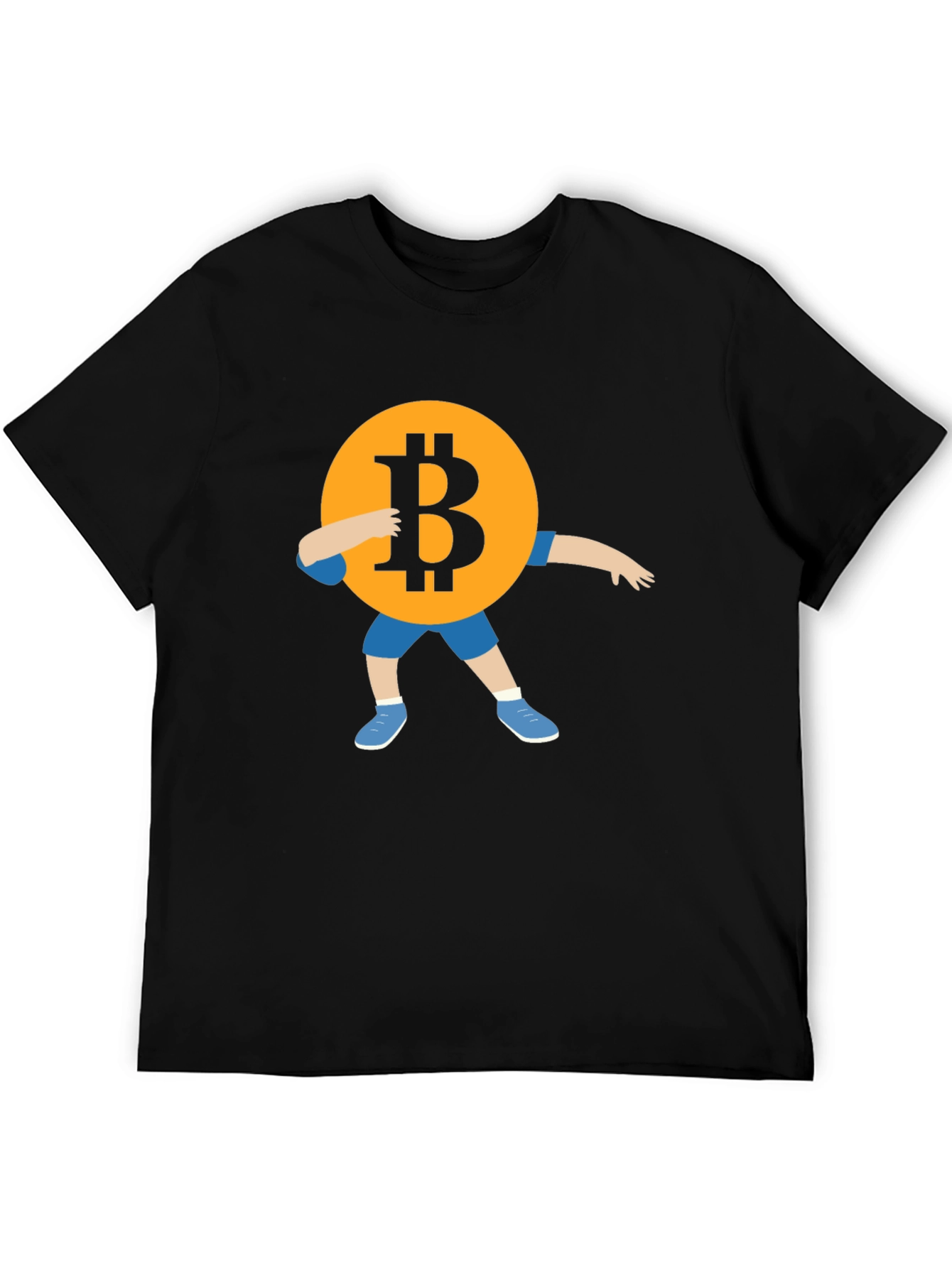 Bitcoin Dab Black T-Shirt Crypto Currency Tee