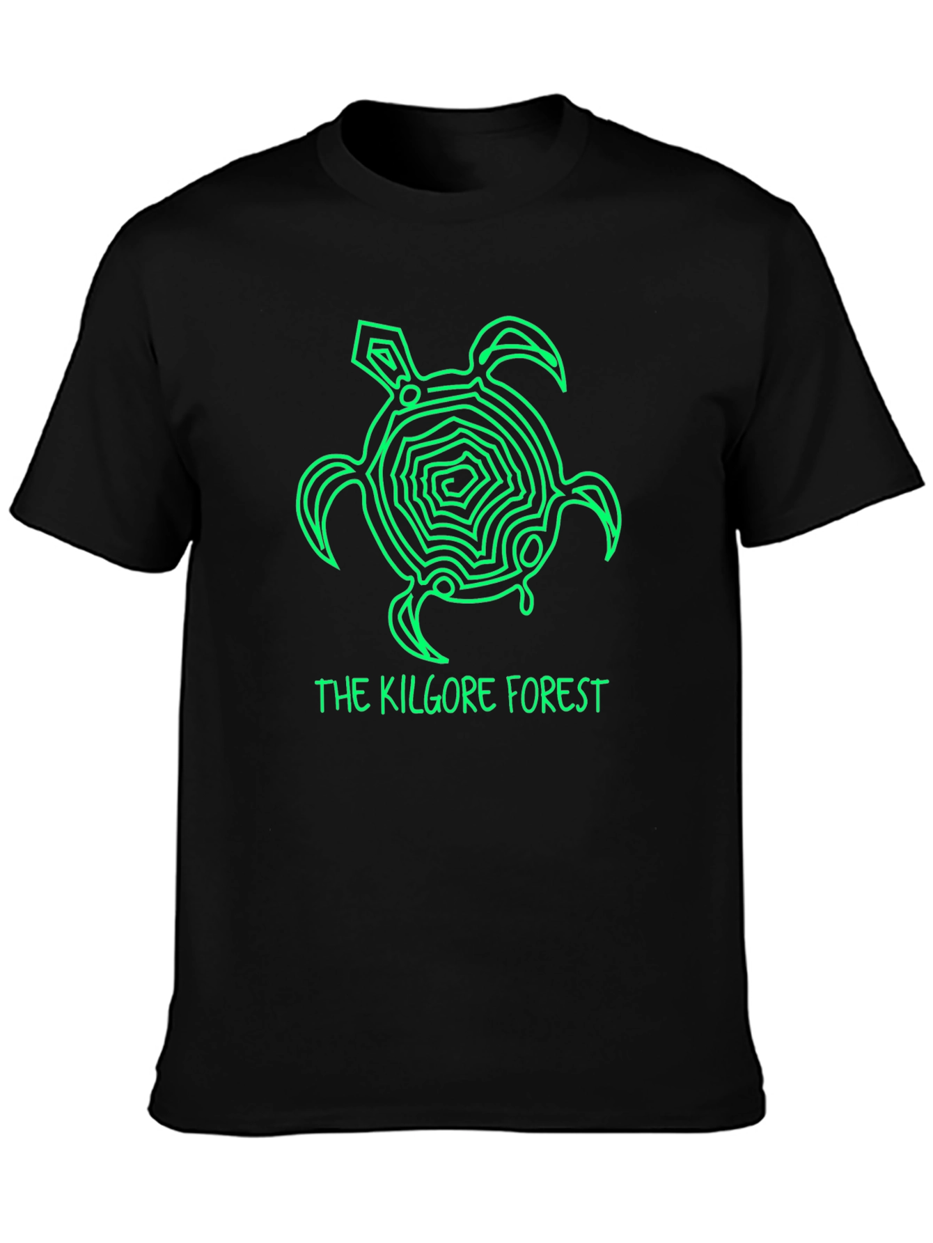 Kilgore Forest Green Turtle Black T-Shirt