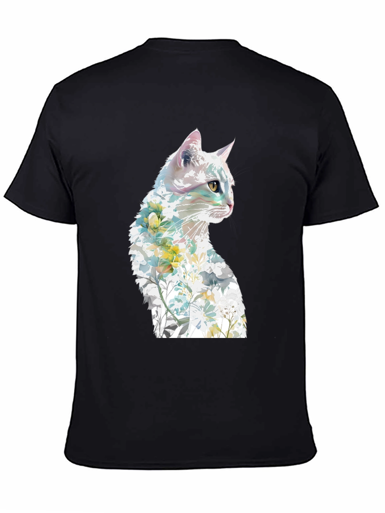 Floral Cat Graphic T-Shirt