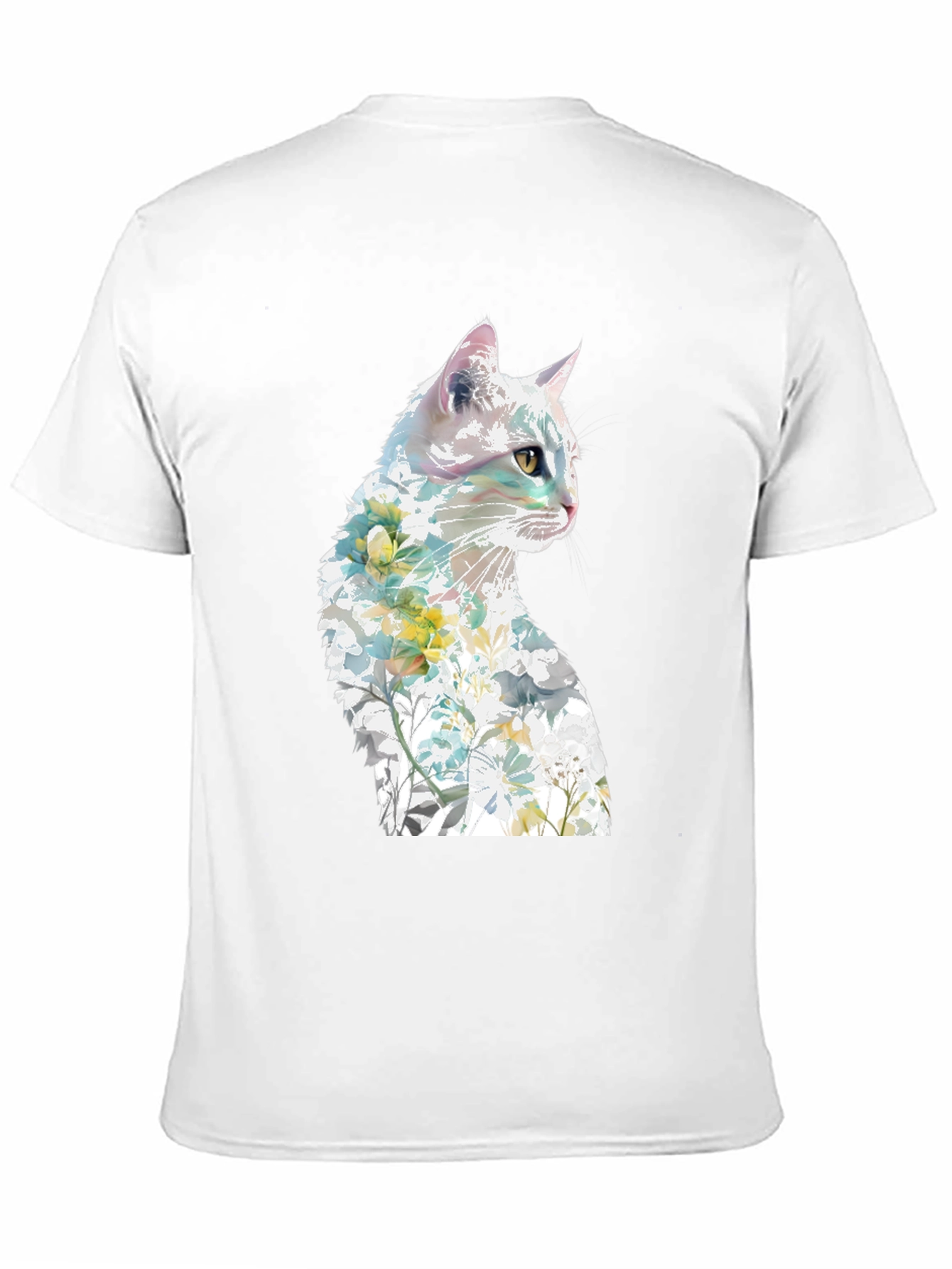 Floral Cat Graphic T-Shirt