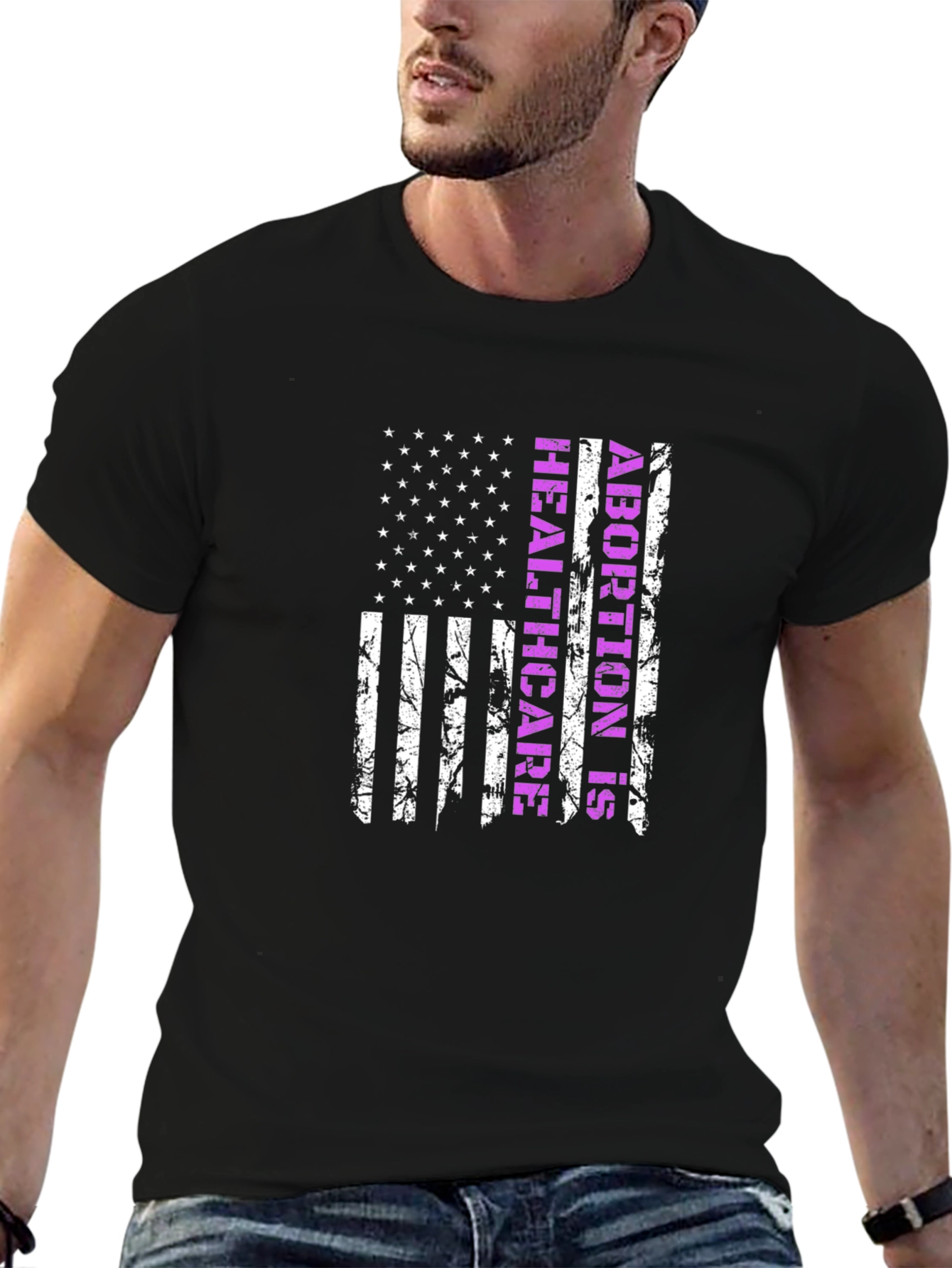 Abortion is Healthcare USA Flag T-Shirt