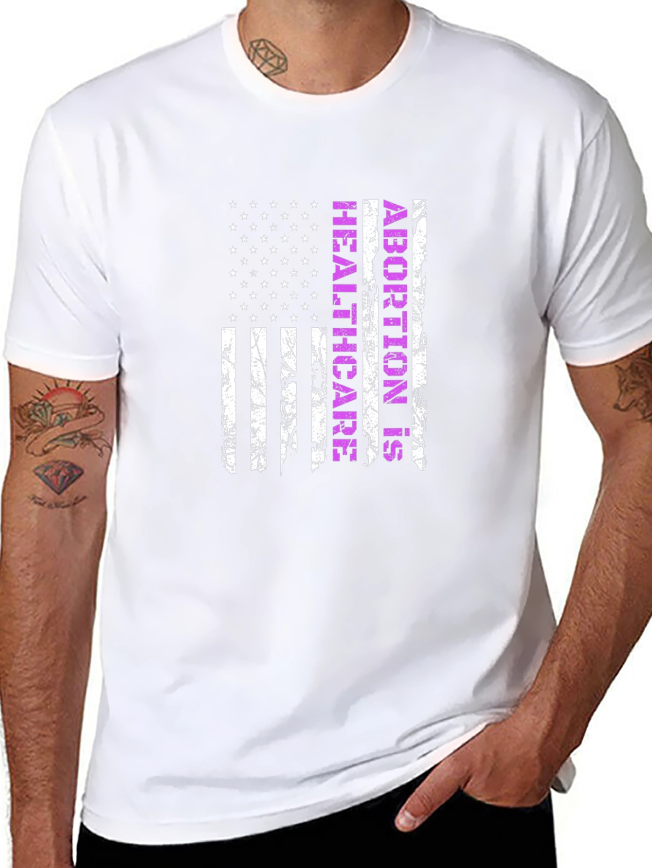 Abortion is Healthcare USA Flag T-Shirt